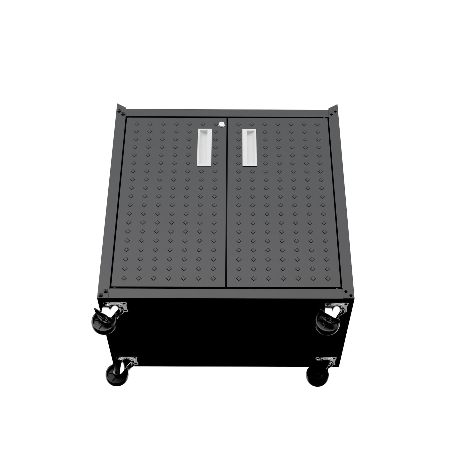 Fortress 31.5" Mobile Garage Cabinet with Shelves in Charcoal Grey - Ornate Home