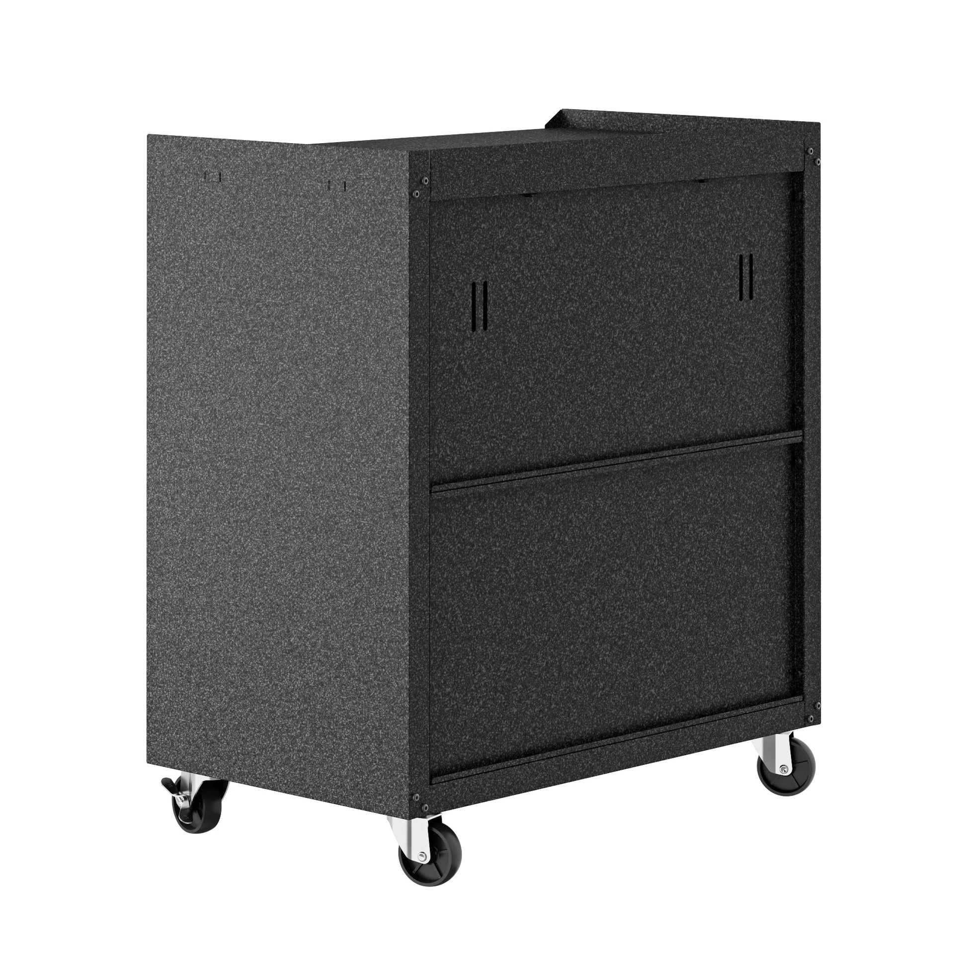 Fortress 31.5" Mobile Garage Cabinet with Shelves in Grey - Ornate Home