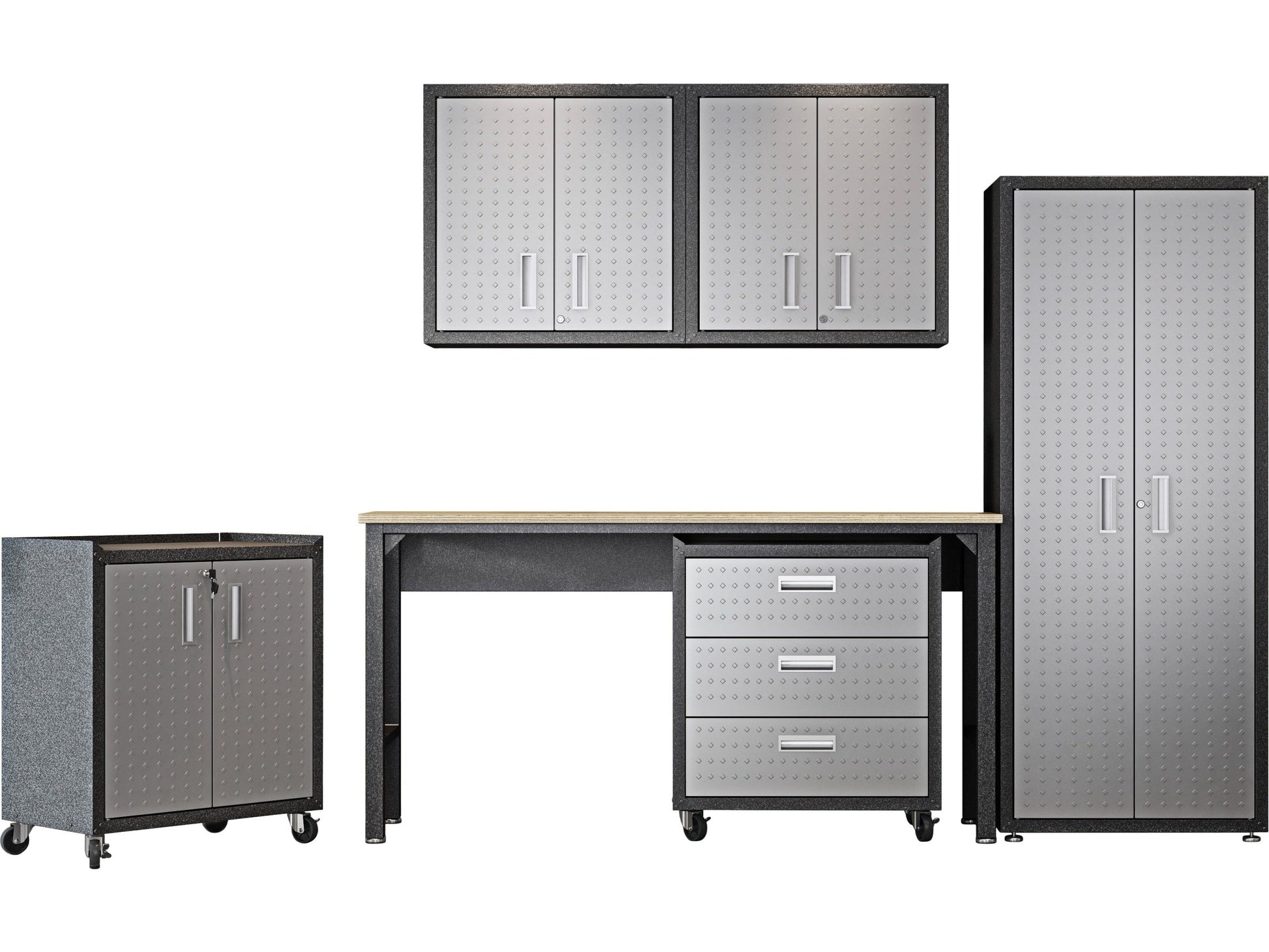 Fortress 6-Piece Garage Set in Grey - Ornate Home