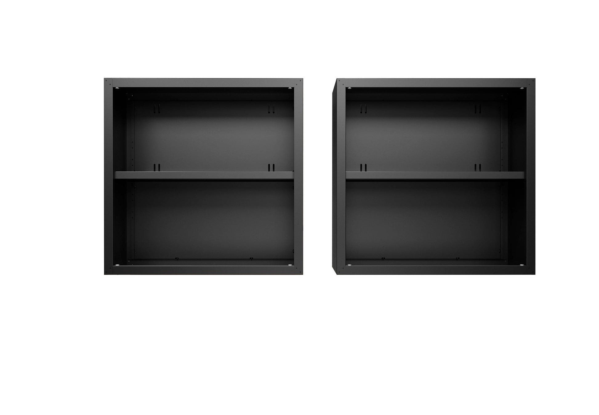 Fortress Floating Garage Cabinet in Charcoal Grey (set of 2) - Ornate Home