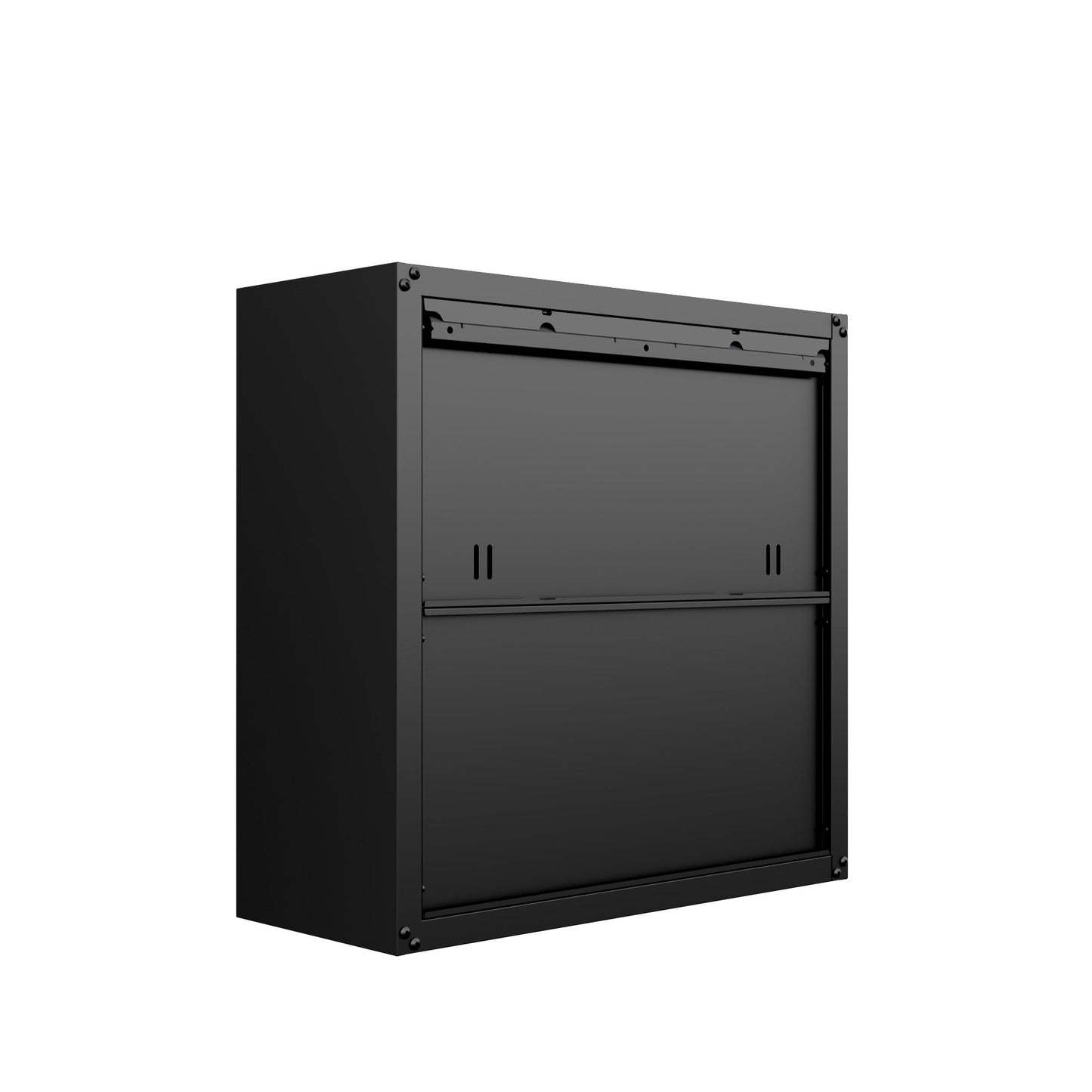 Fortress Floating Garage Cabinet in Charcoal Grey (set of 2) - Ornate Home