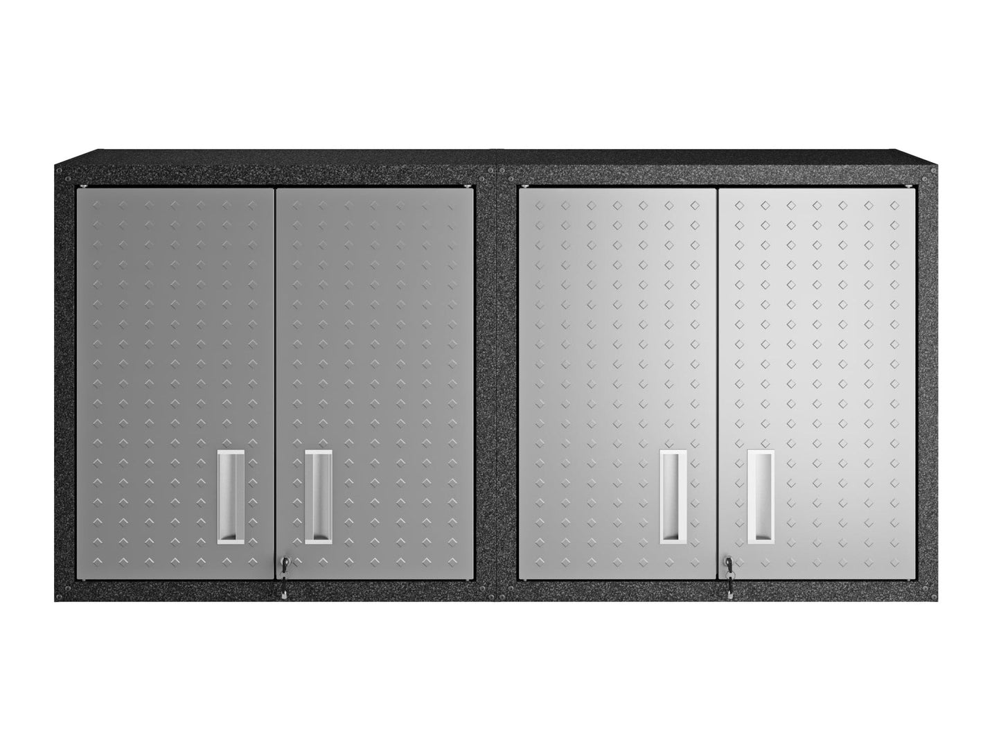 Fortress Floating Garage Cabinet in Grey (set of 2) - Ornate Home