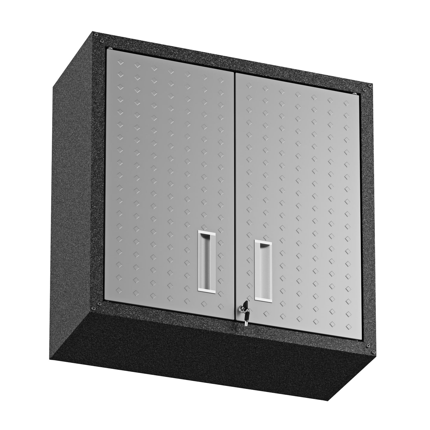 Fortress Floating Garage Cabinet in Grey (set of 2) - Ornate Home