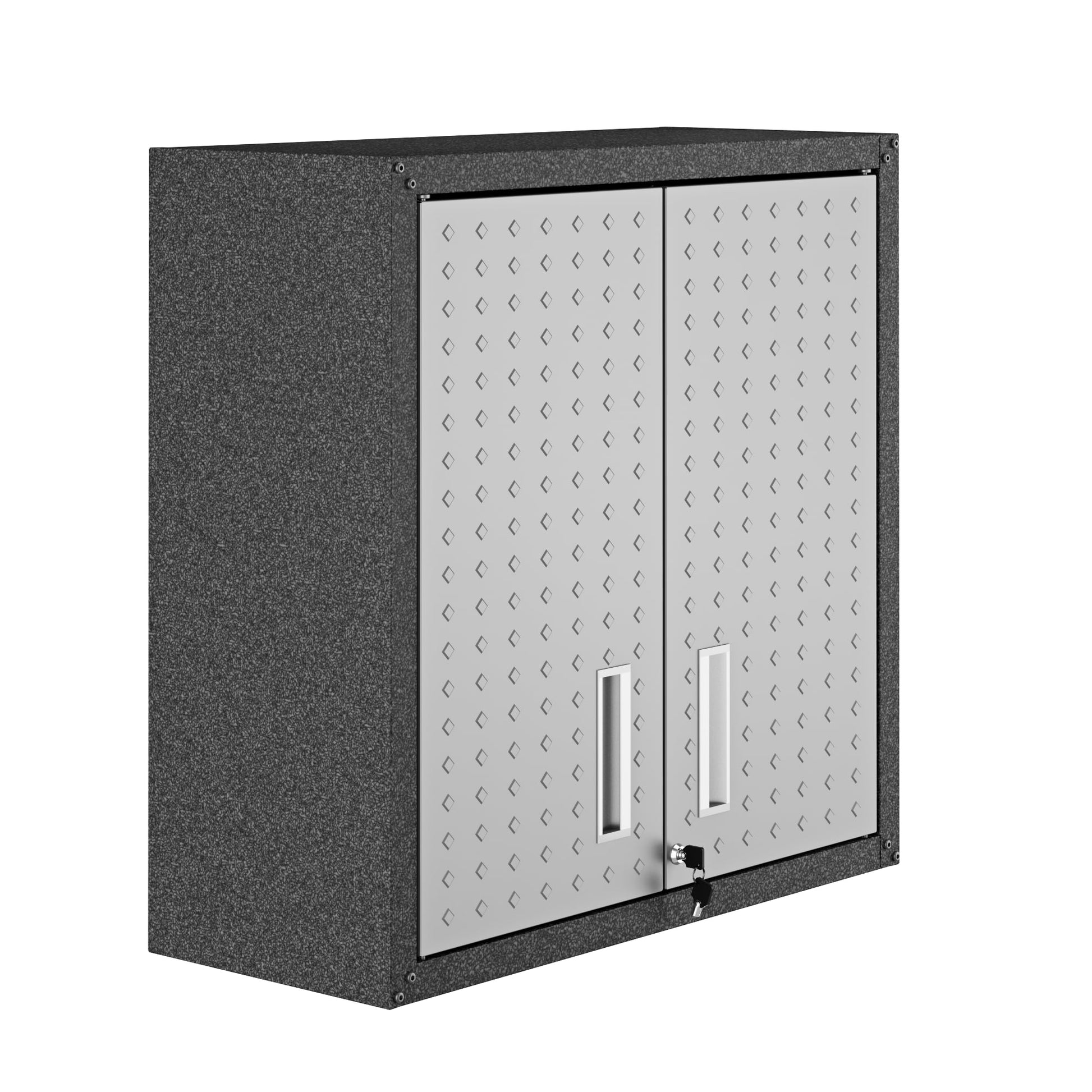 Fortress Floating Garage Cabinet in Grey (set of 2) - Ornate Home