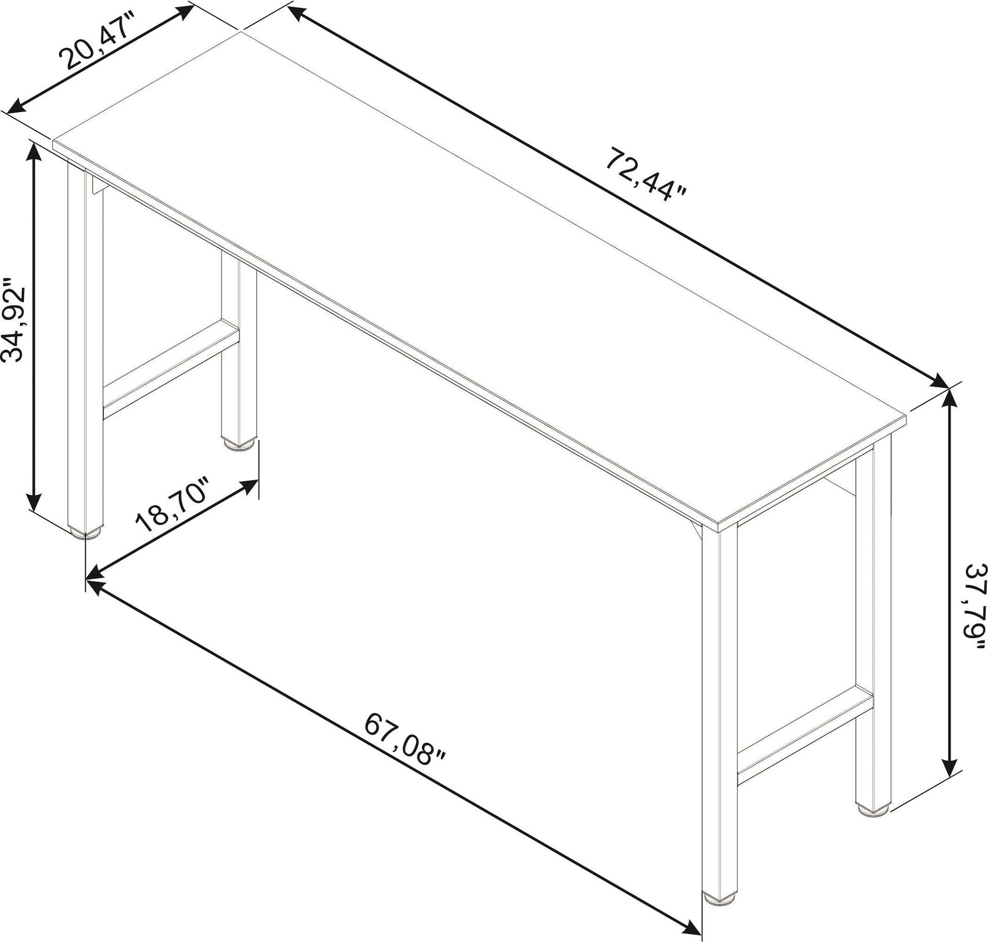 Fortress Natural Wood and Steel Garage Table in White - Ornate Home