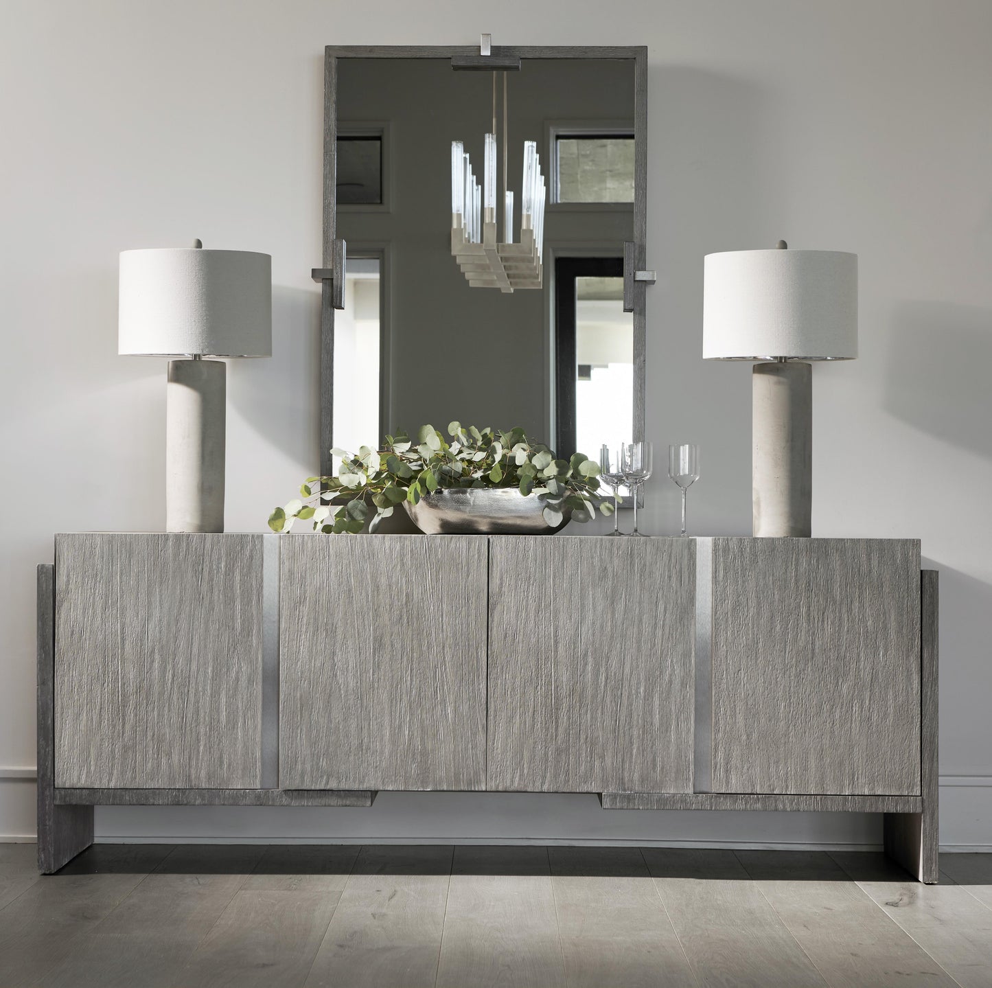 Foundations Dark Shale/Light Shale Mirror - Ornate Home