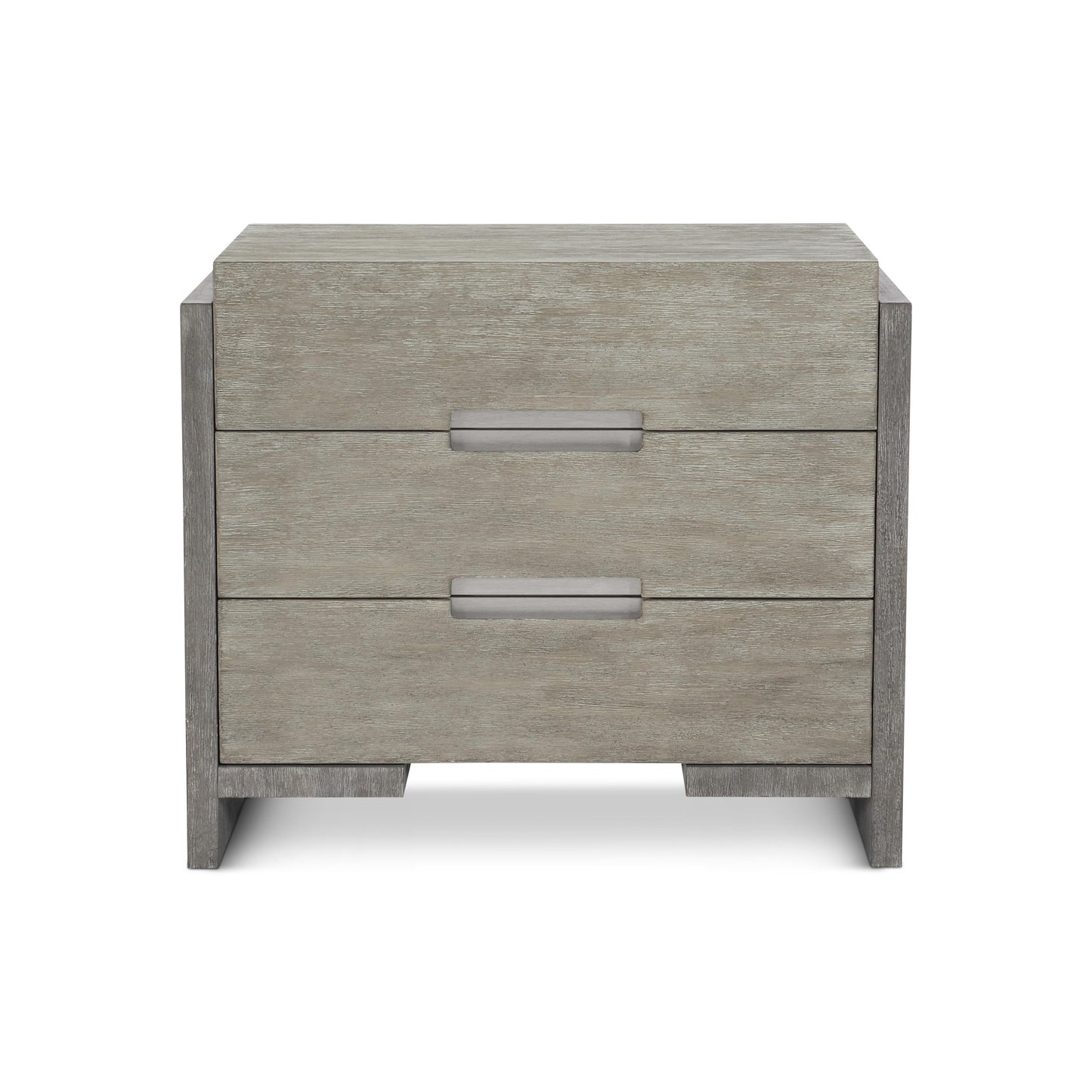 Foundations Dark Shale/Light Shale Nightstand With 3 Drawers - Ornate Home
