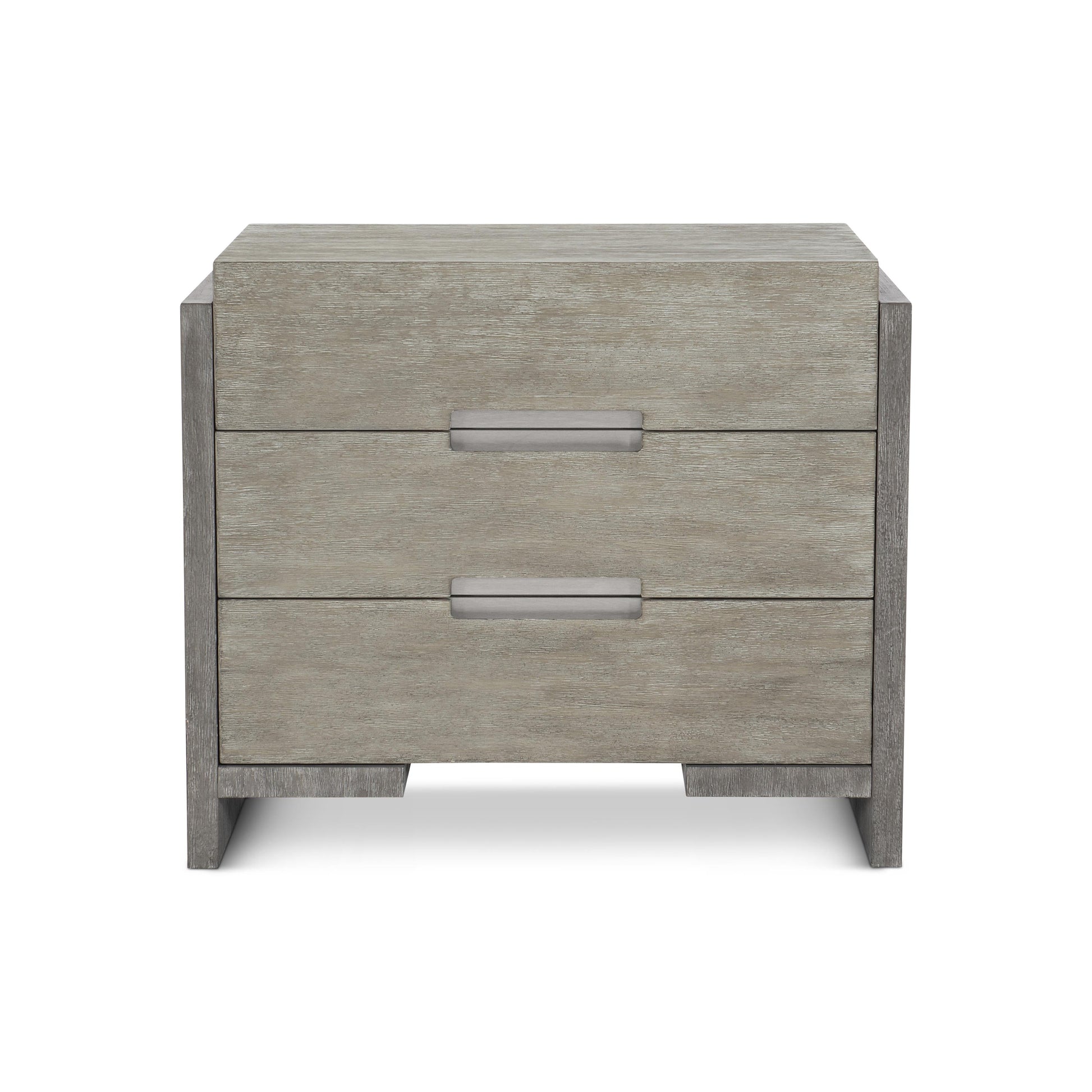 Foundations Dark Shale/Light Shale Nightstand With 3 Drawers - Ornate Home