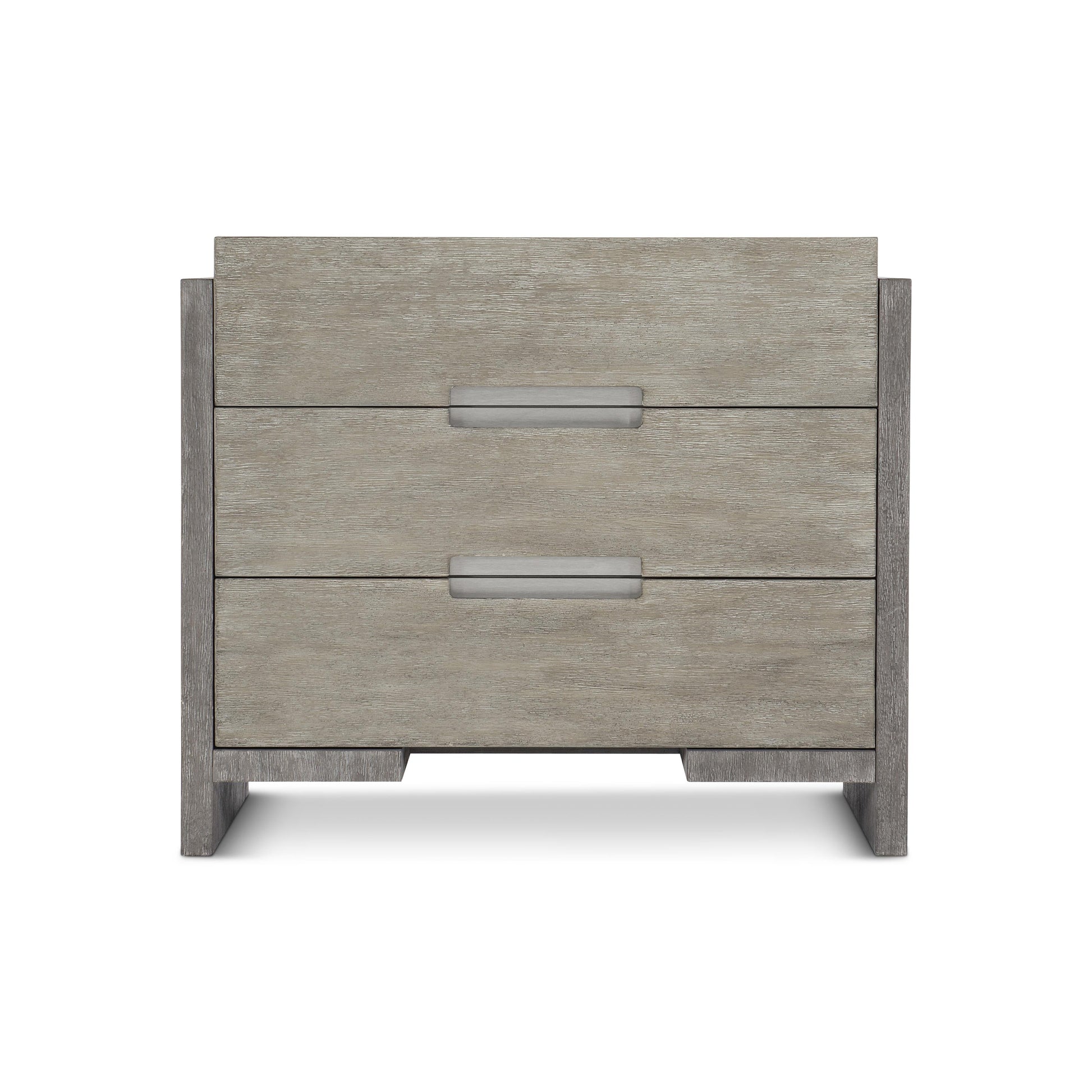 Foundations Dark Shale/Light Shale Nightstand With 3 Drawers - Ornate Home