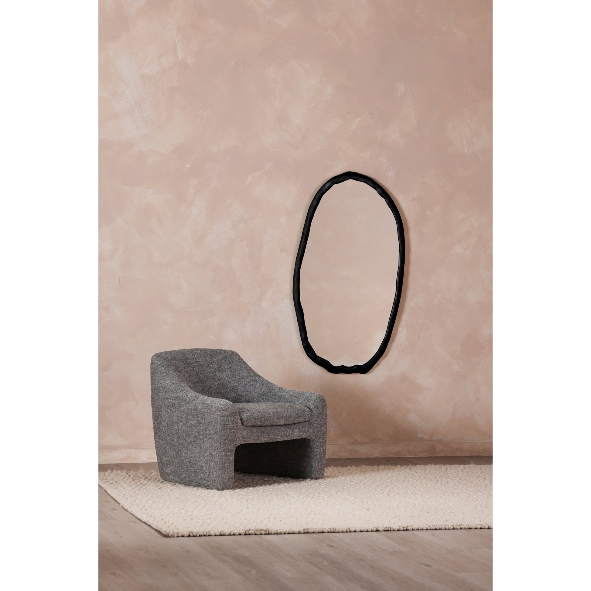 Foundry Black Oval Mirror - Ornate Home
