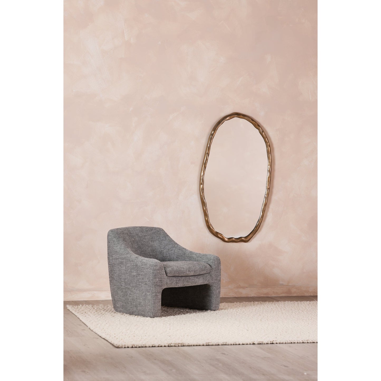 Foundry Gold Oval Mirror - Ornate Home