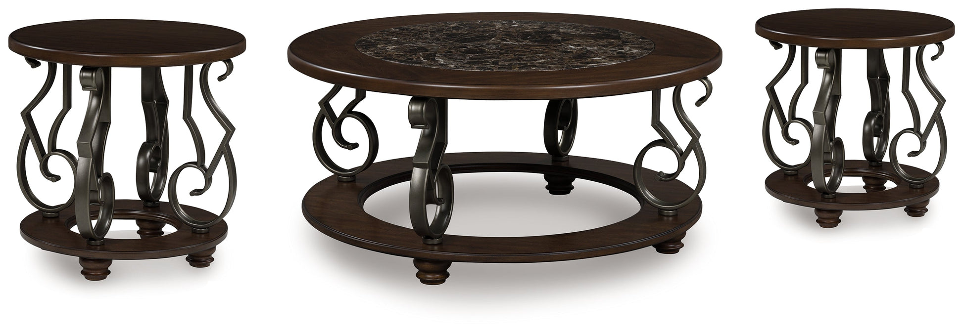 Frallyn Coffee Table and 2 Ends- Viva Furn