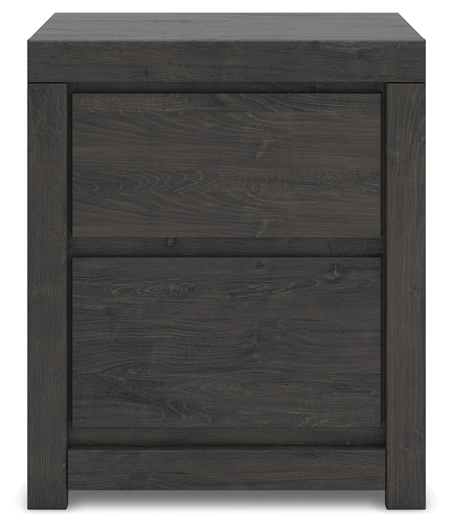 Fraluna Charcoal Nightstand- Viva Furn
