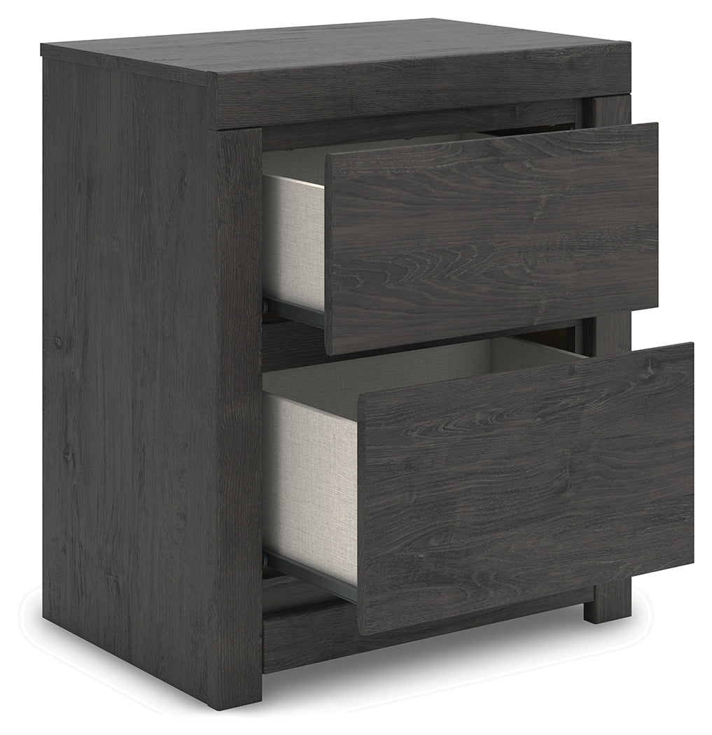 Fraluna Charcoal Nightstand- Viva Furn