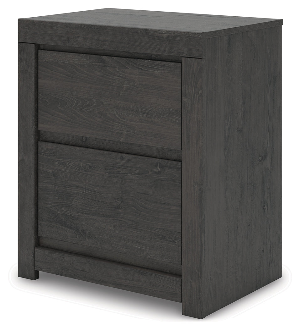 Fraluna Charcoal Nightstand- Viva Furn