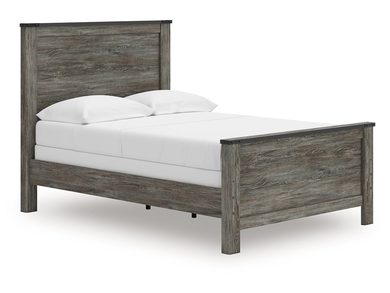 Frandern Black/Gray Full Panel Bed- Viva Furn