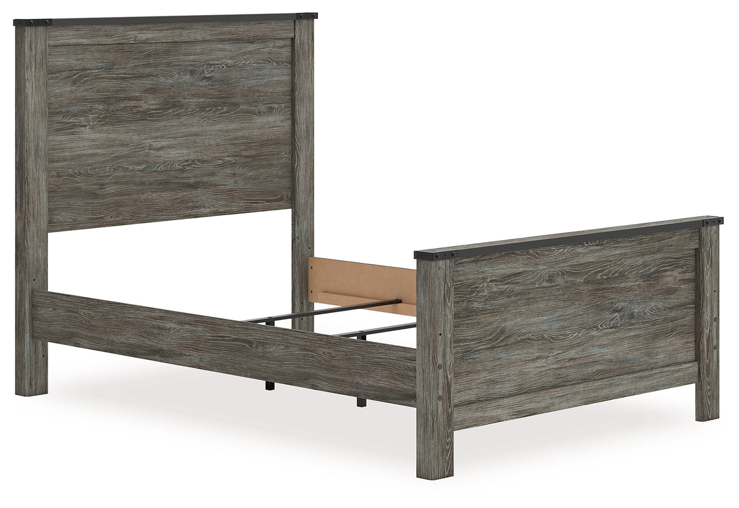Frandern Black/Gray Full Panel Bed- Viva Furn