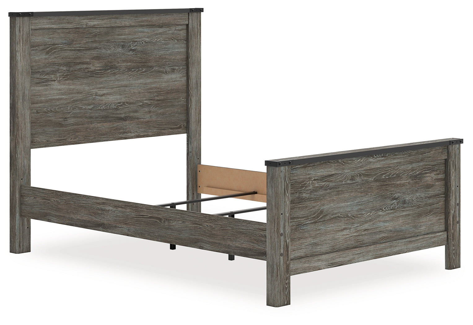 Frandern Black/Gray Full Panel Bed- Viva Furn