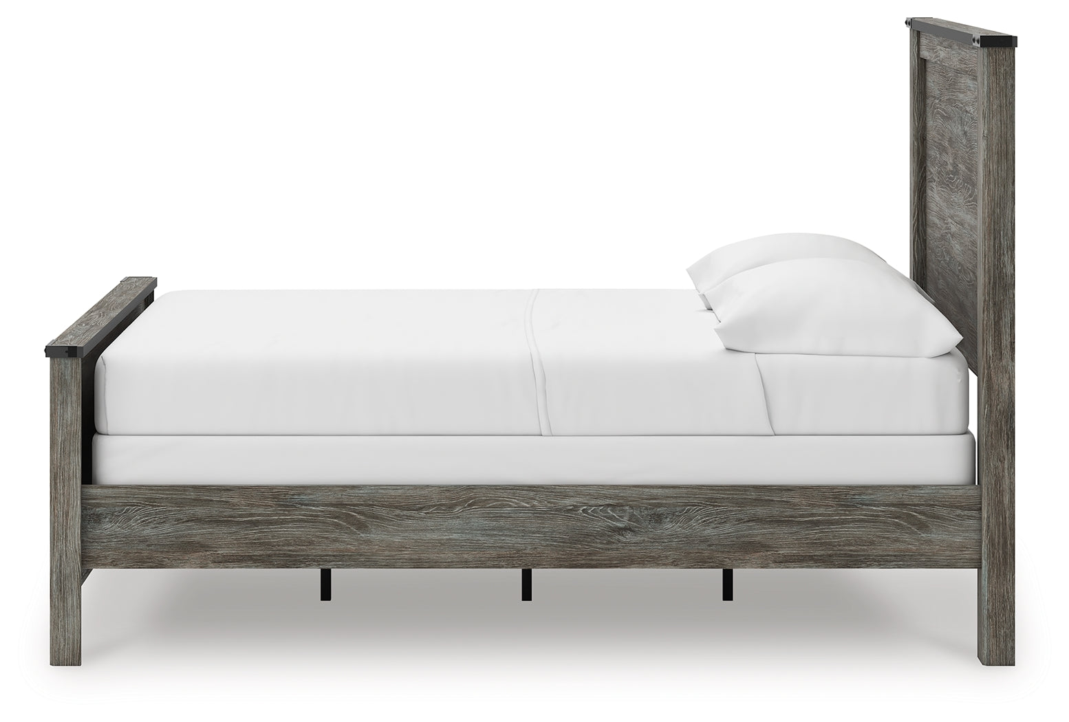 Frandern Black/Gray Full Panel Bed- Viva Furn