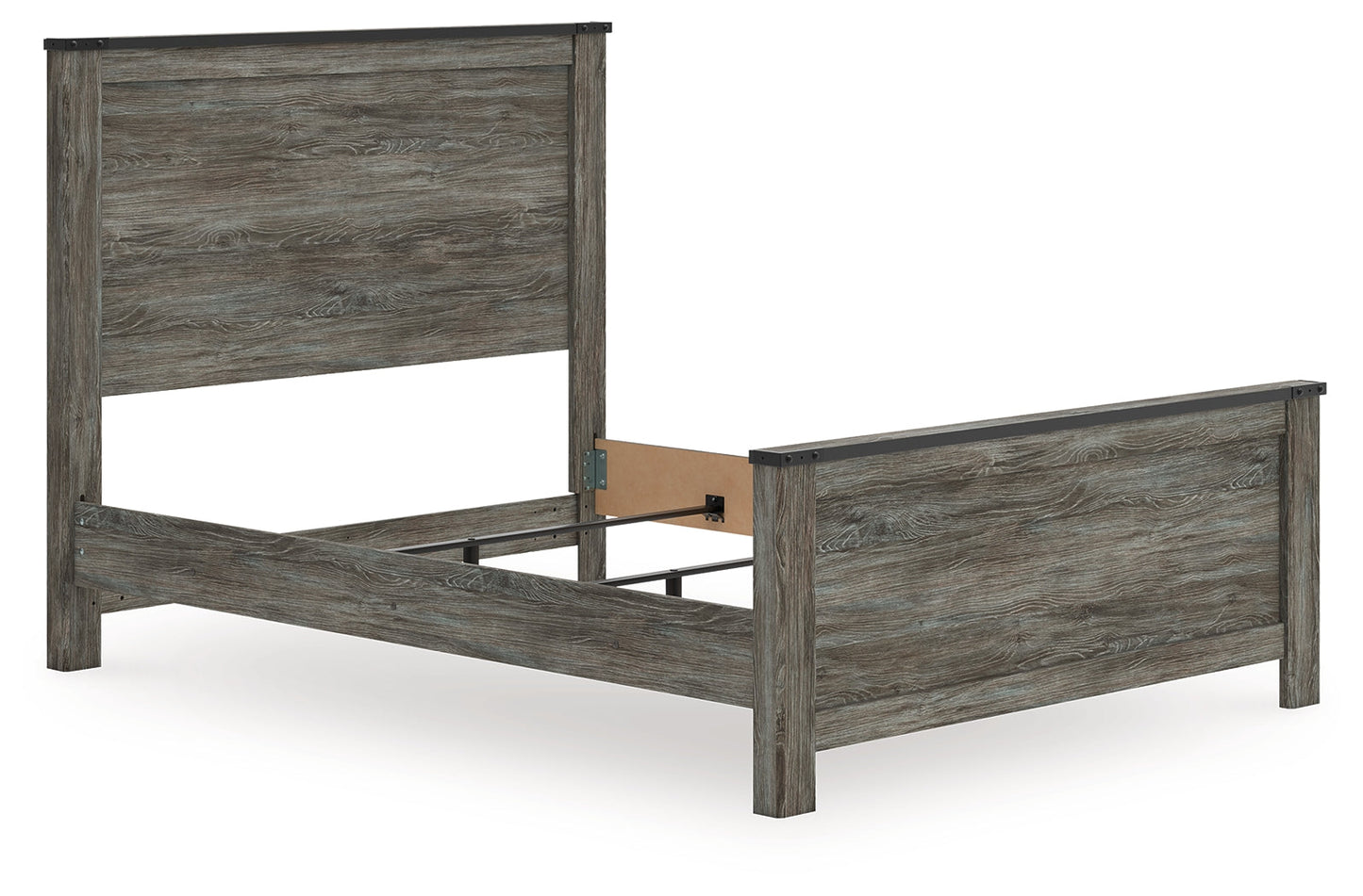 Frandern Black/Gray Queen Panel Bed- Viva Furn