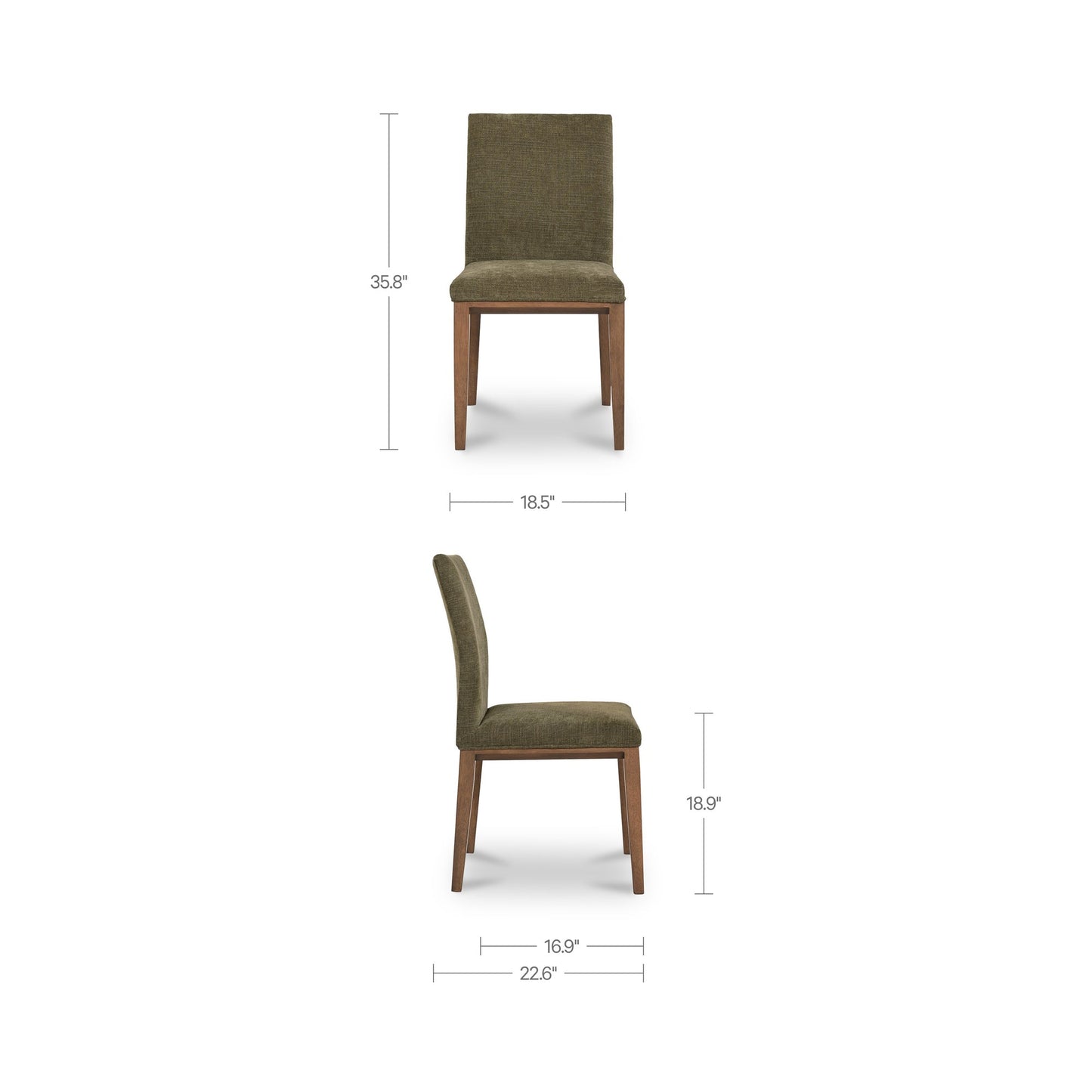 Frankie Olive Dining Chair (Set of 2) - Ornate Home