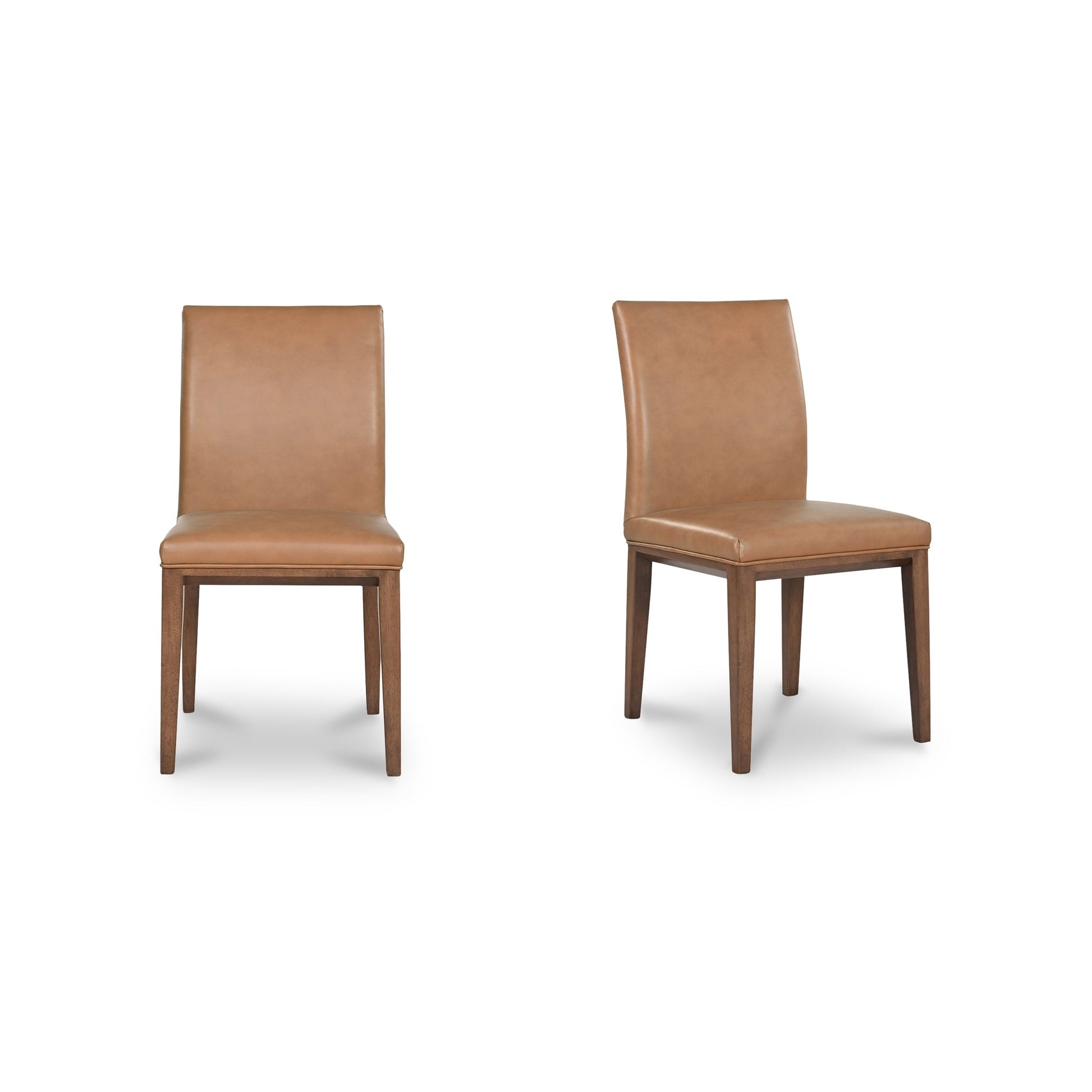 Frankie Tan Leather Dining Chair (Set of 2) - Ornate Home