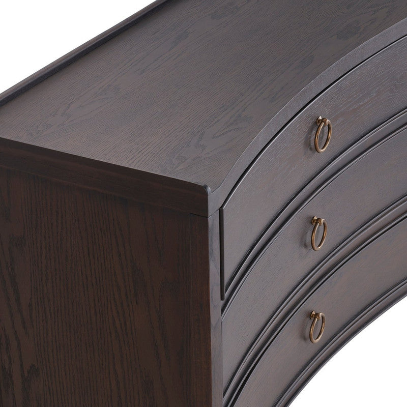 Franklin Dark Brown Three-Drawer Chest - Ornate Home