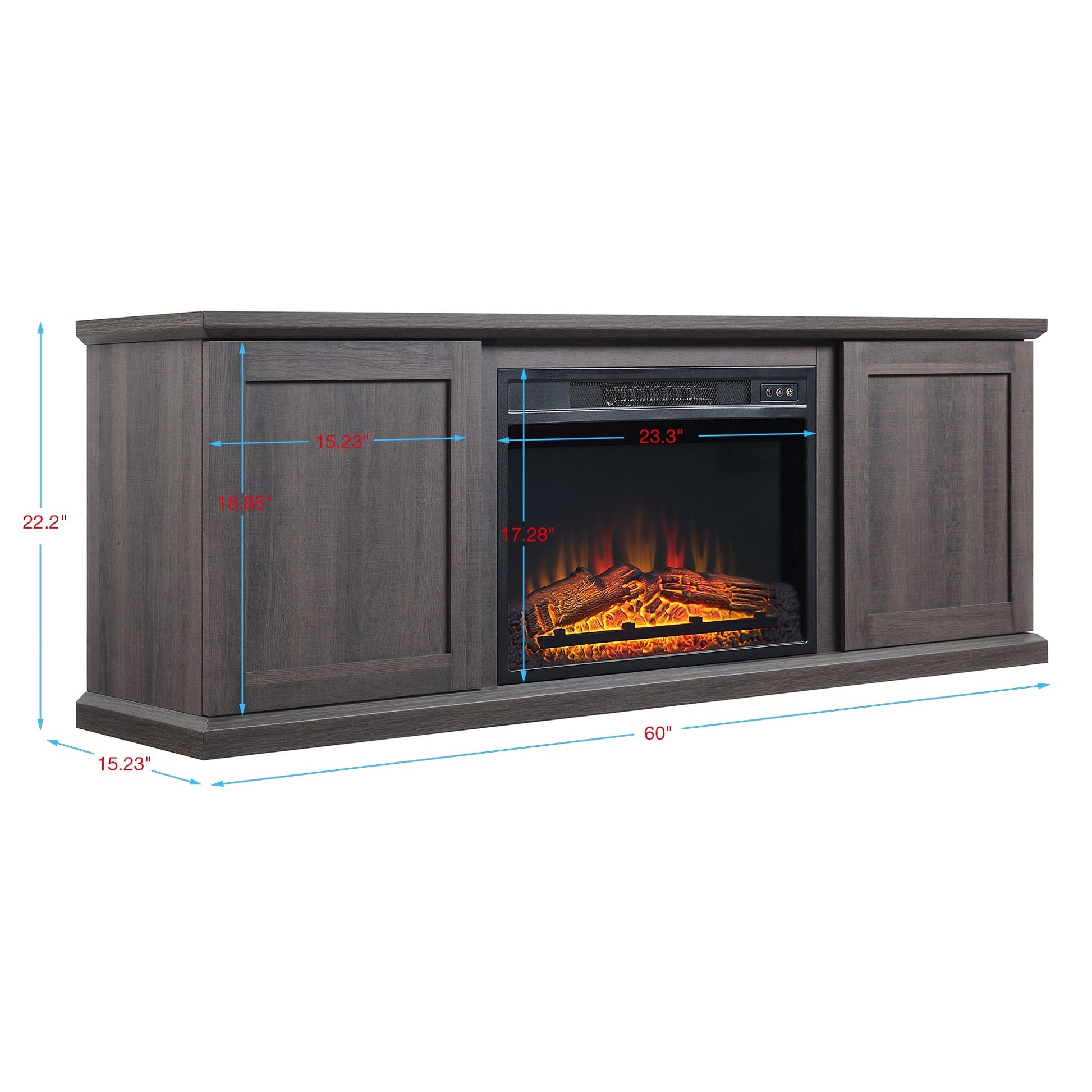 Franklin Fireplace in Heavy Brown - Ornate Home