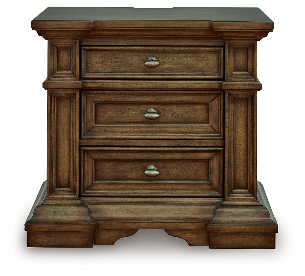 Frantanna Brown Three Drawer Night Stand- Viva Furn