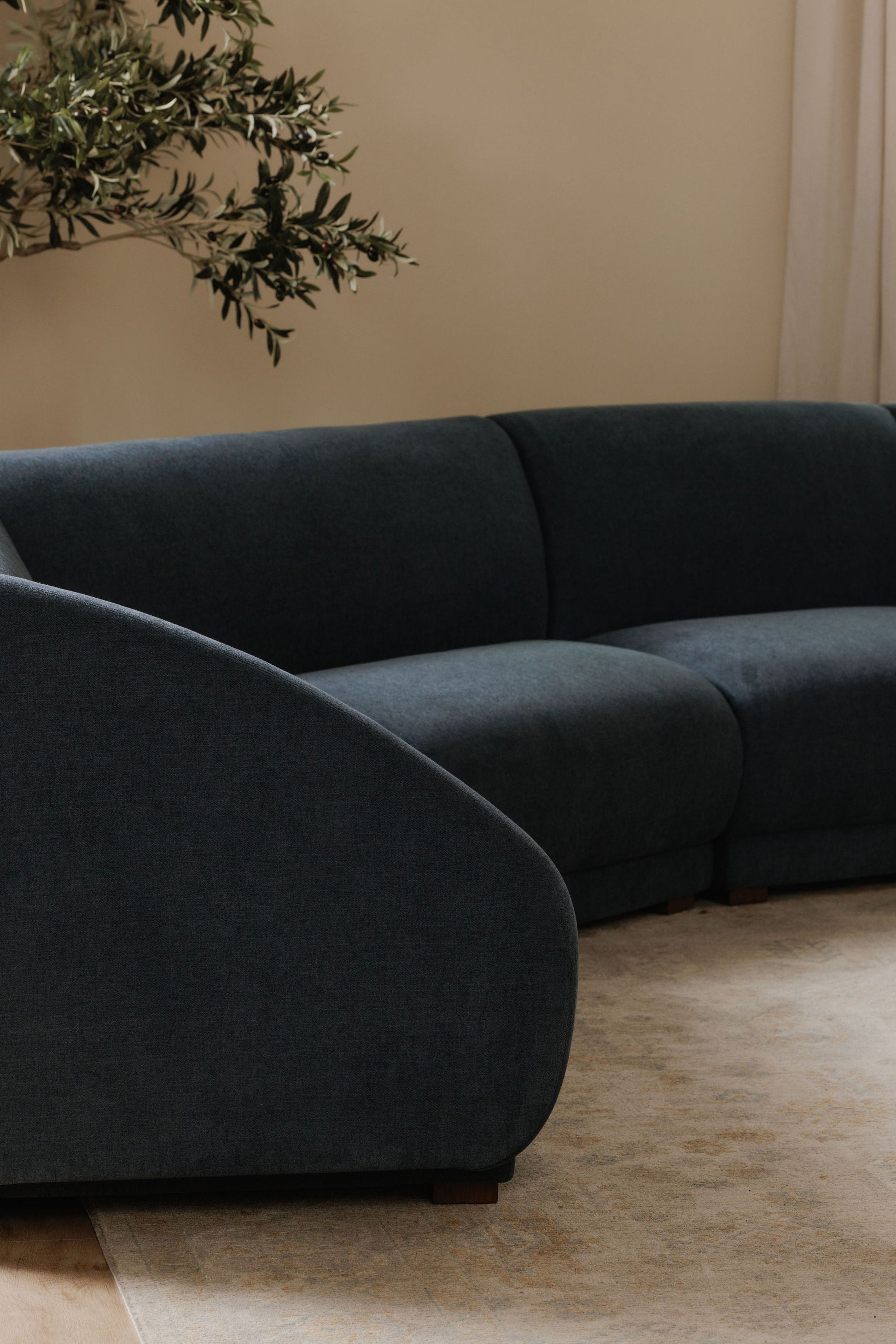 Fraser Deep Blue Slipper Chair - Ornate Home