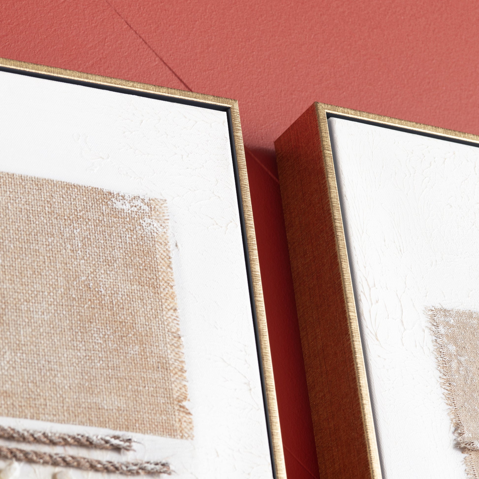 Frayed Lines Brown/White Canvas - Ornate Home
