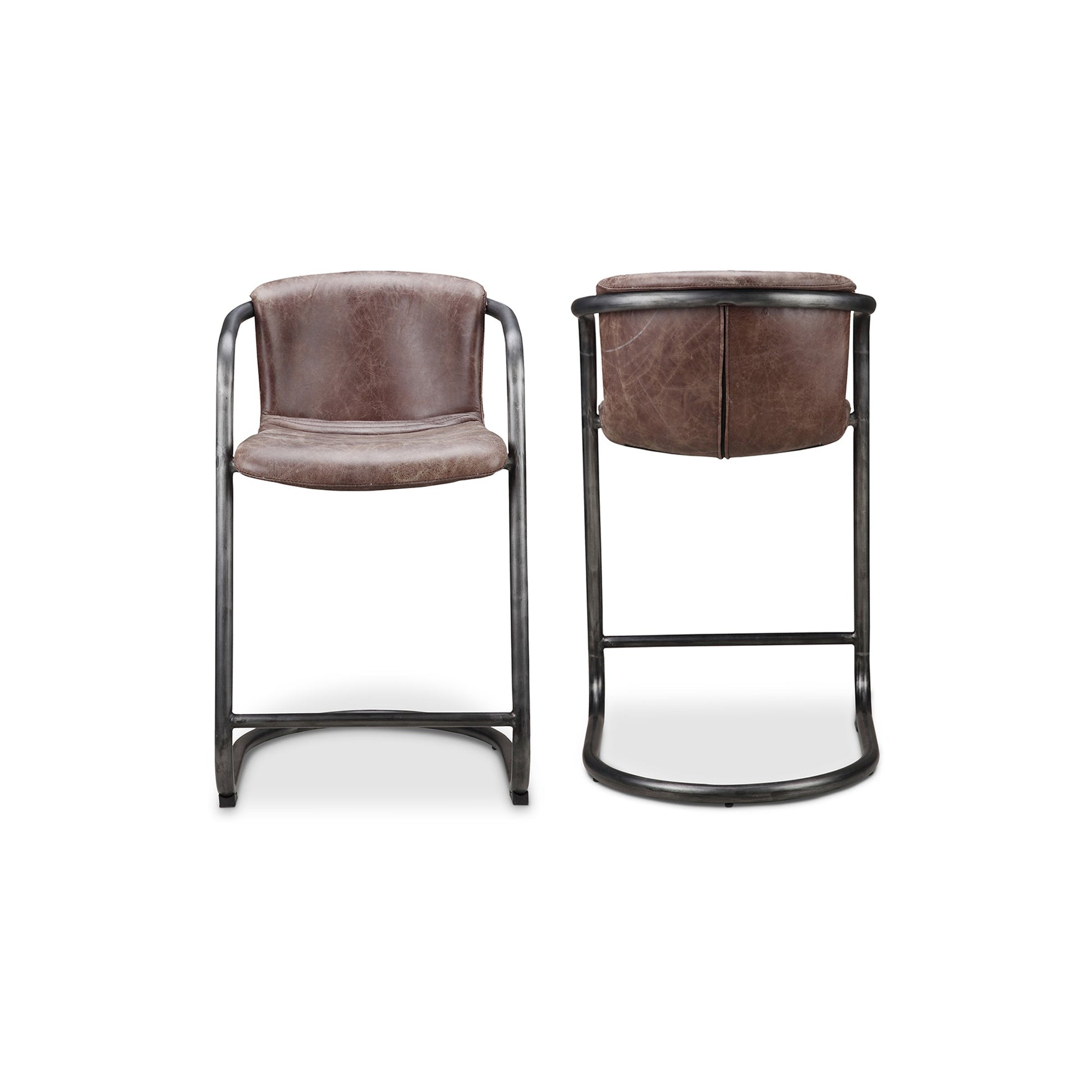 Freeman Brown Counter Stool (Set of 2) - Ornate Home