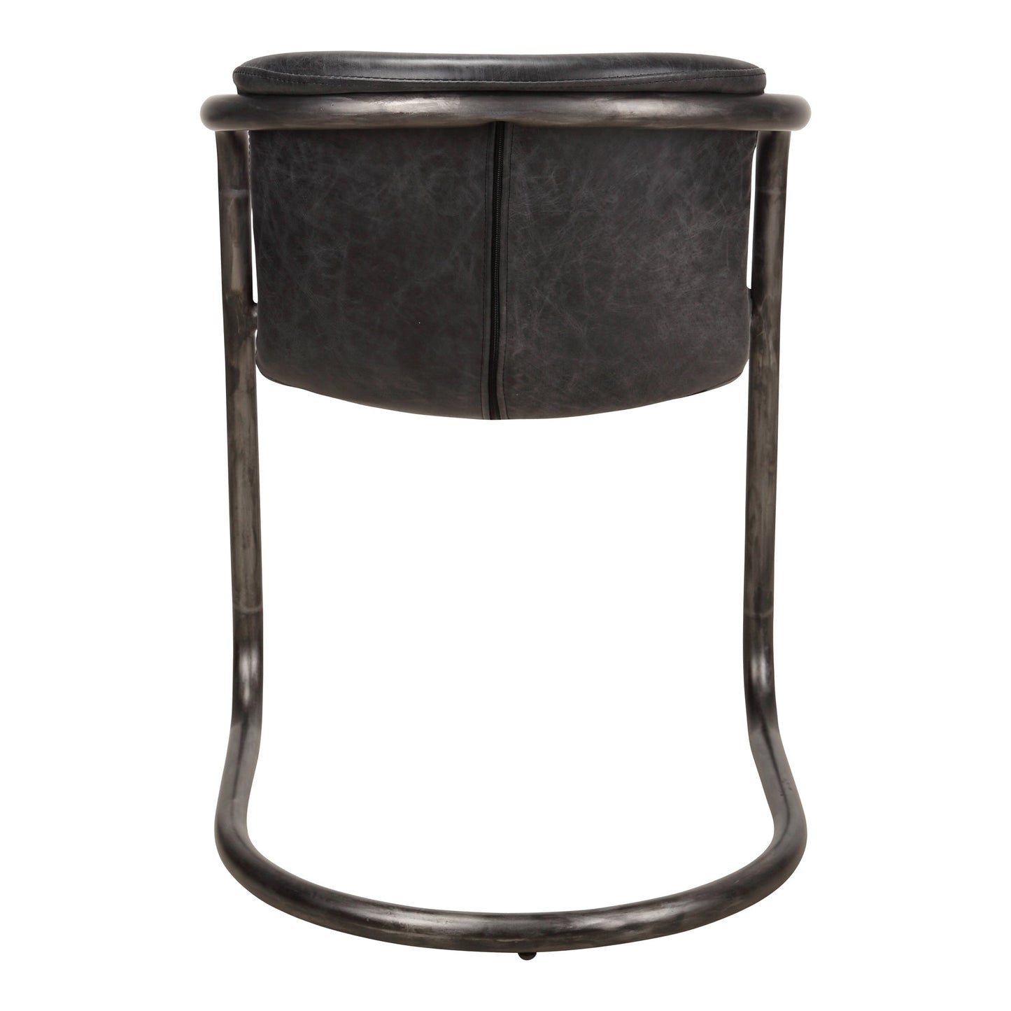 Freeman Onyx Black Leather Dining Chair (Set of 2) - Ornate Home