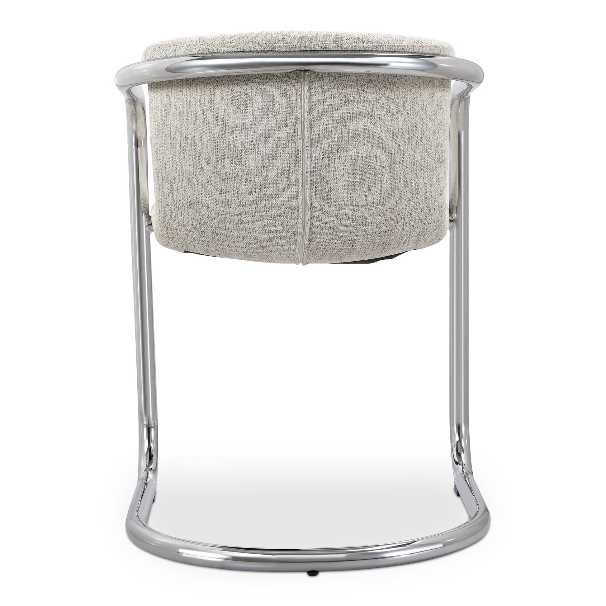 Freeman Two Chrome Frame Dining Chaired Cream   Set Of - Ornate Home