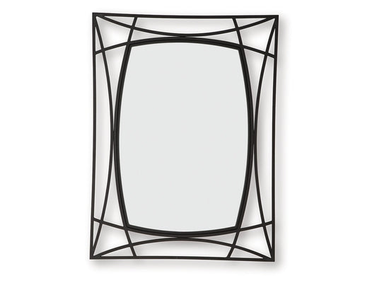 Freenville Black Accent Mirror- Viva Furn