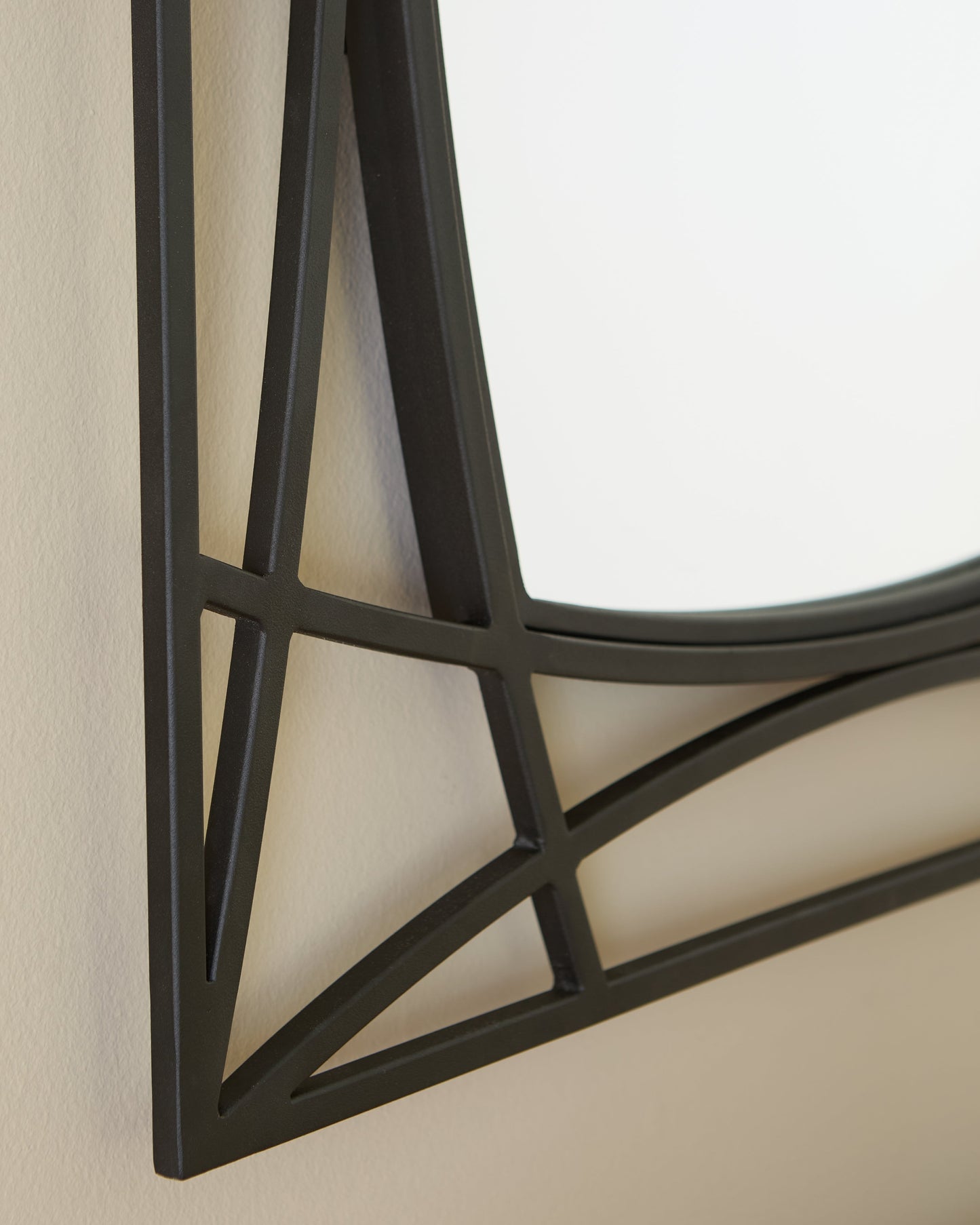 Freenville Black Accent Mirror- Viva Furn
