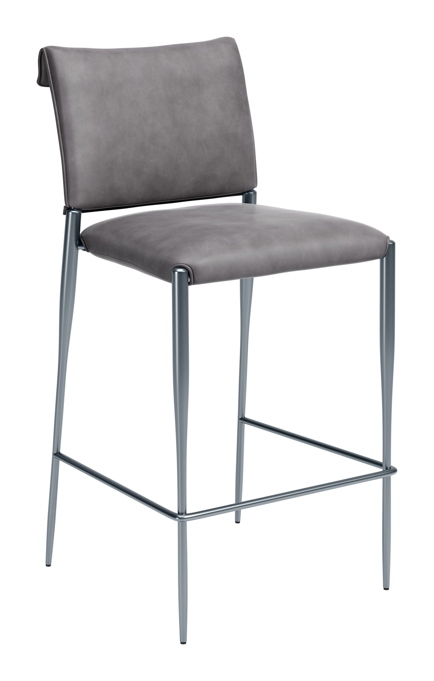 Freesia Charcoal Gray Barstool (Set of 2) - Ornate Home