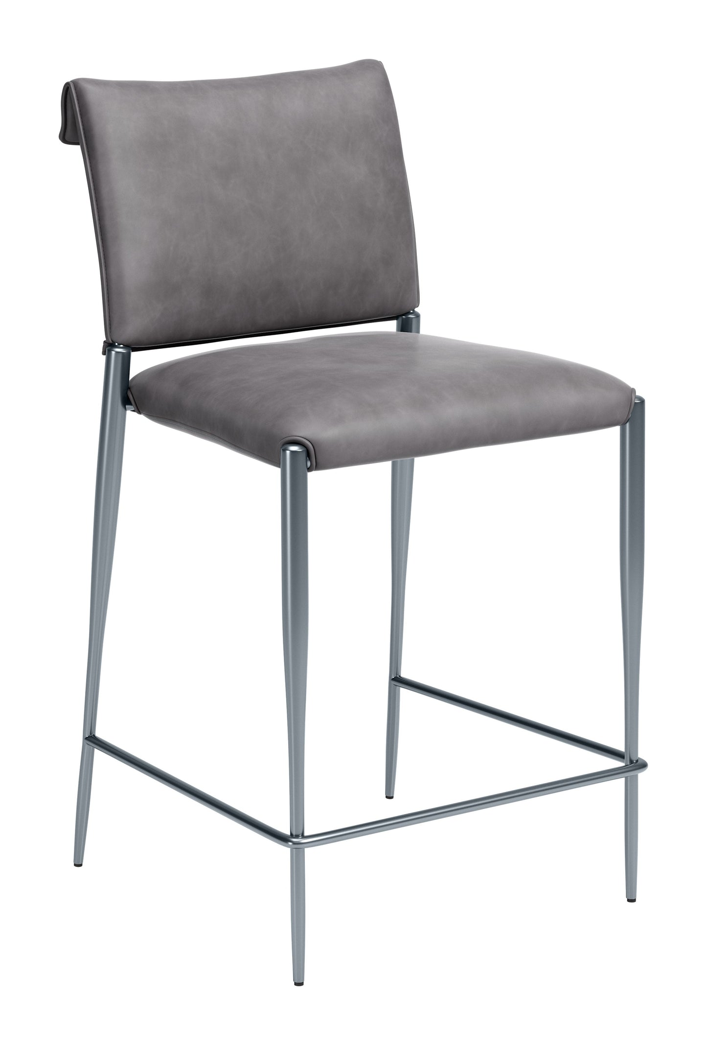 Freesia Charcoal Gray Counter Stool (Set of 2) - Ornate Home