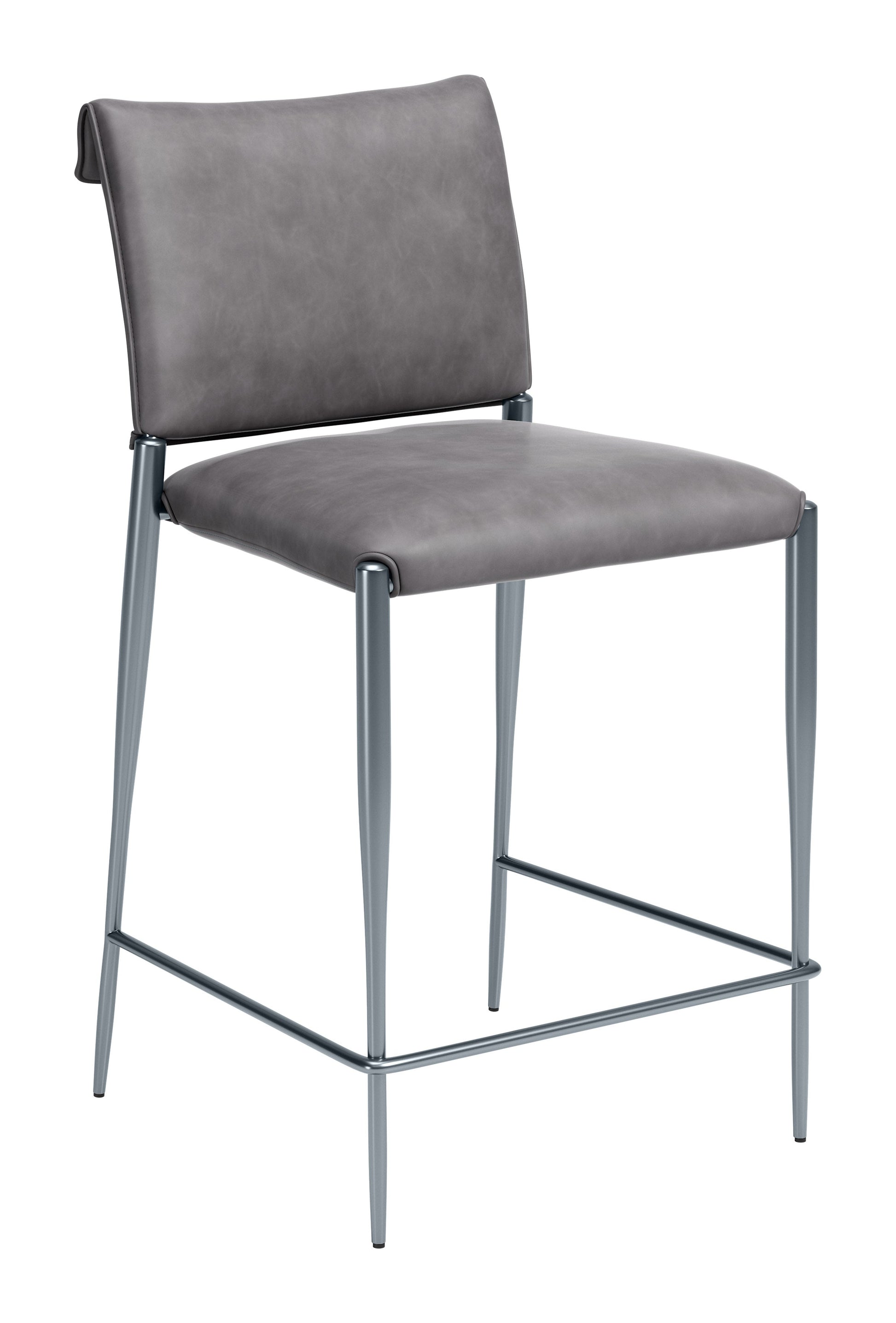Freesia Charcoal Gray Counter Stool (Set of 2) - Ornate Home