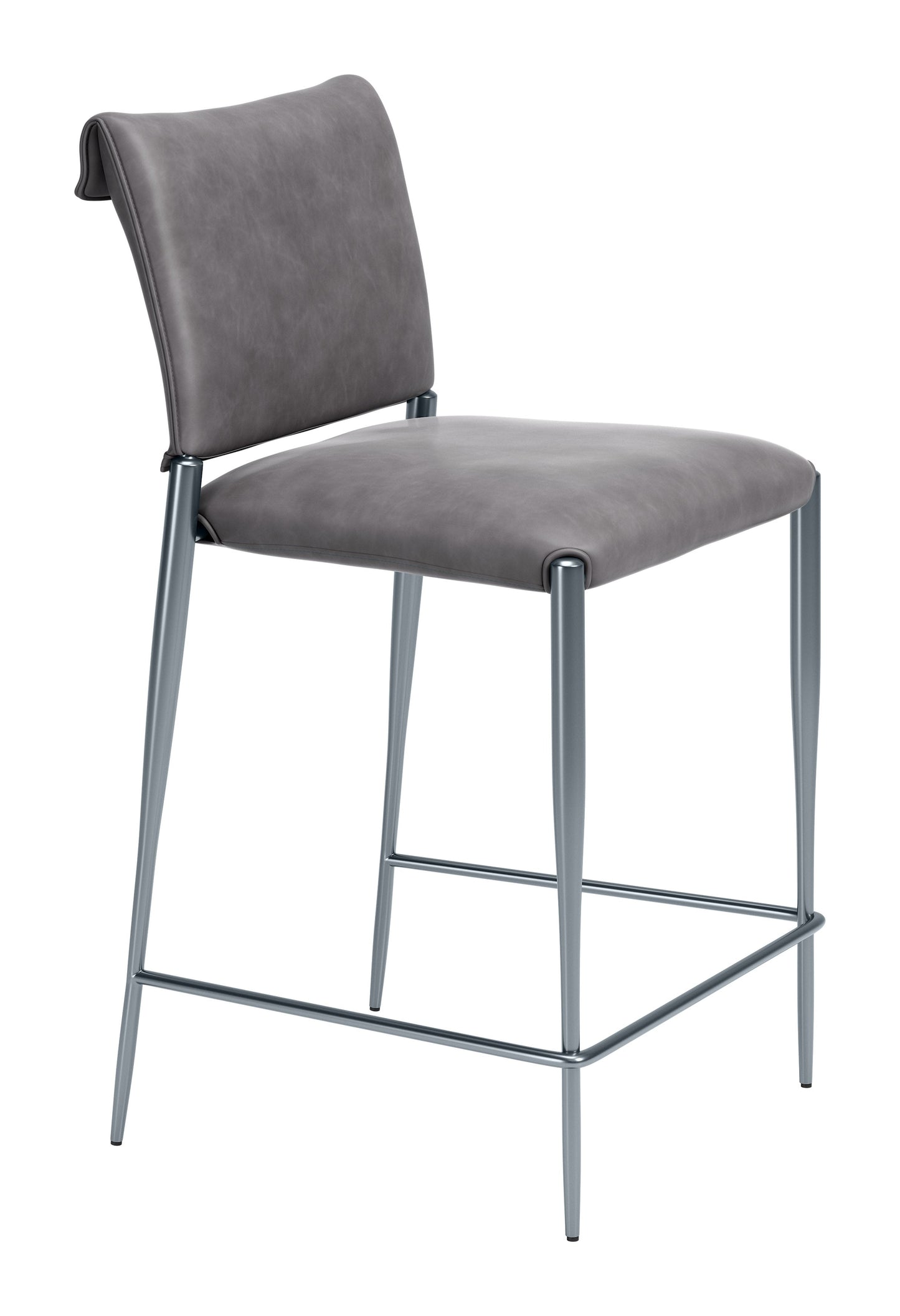Freesia Charcoal Gray Counter Stool (Set of 2) - Ornate Home