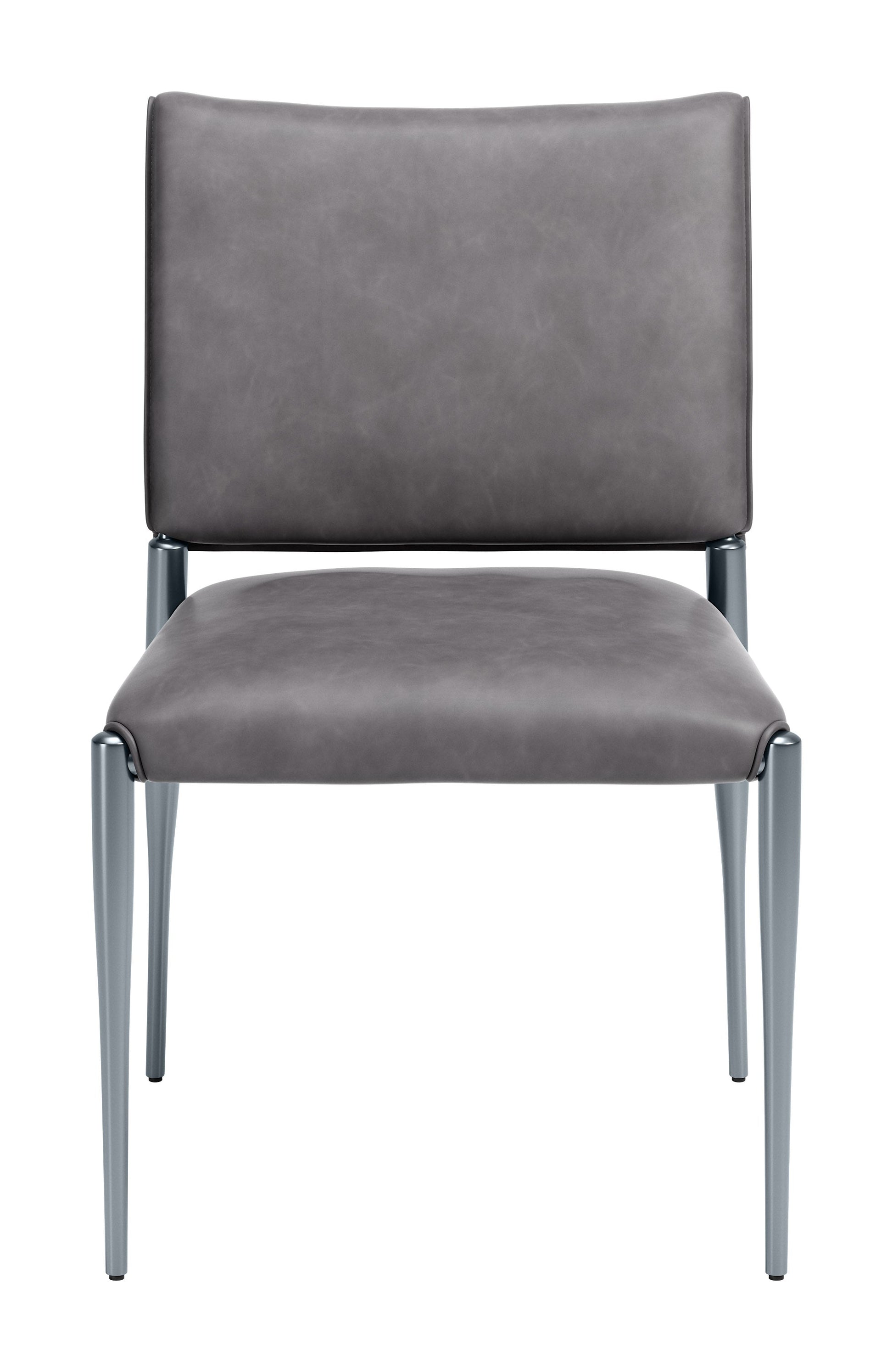 Freesia Charcoal Gray Dining Chair (Set of 2) - Ornate Home