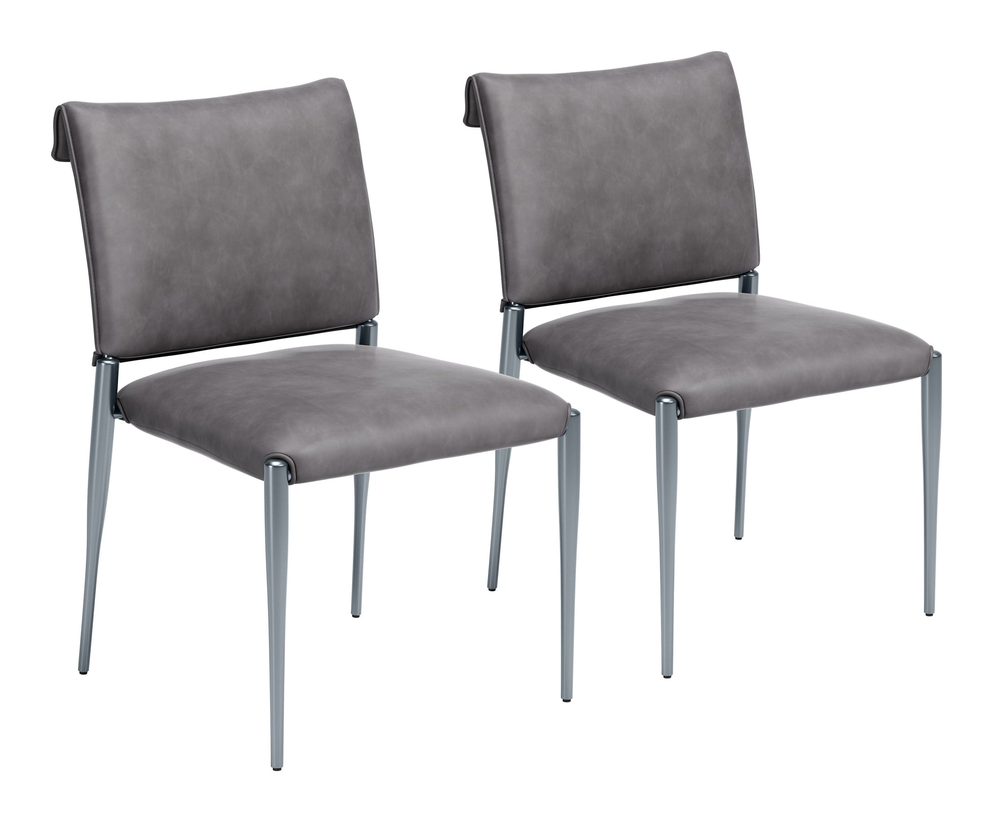 Freesia Charcoal Gray Dining Chair (Set of 2) - Ornate Home