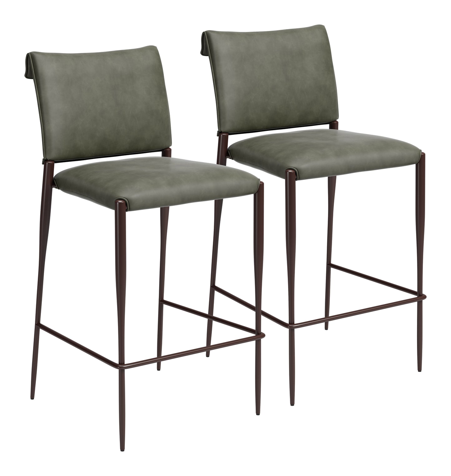 Freesia Olive Green Barstool (Set of 2) - Ornate Home