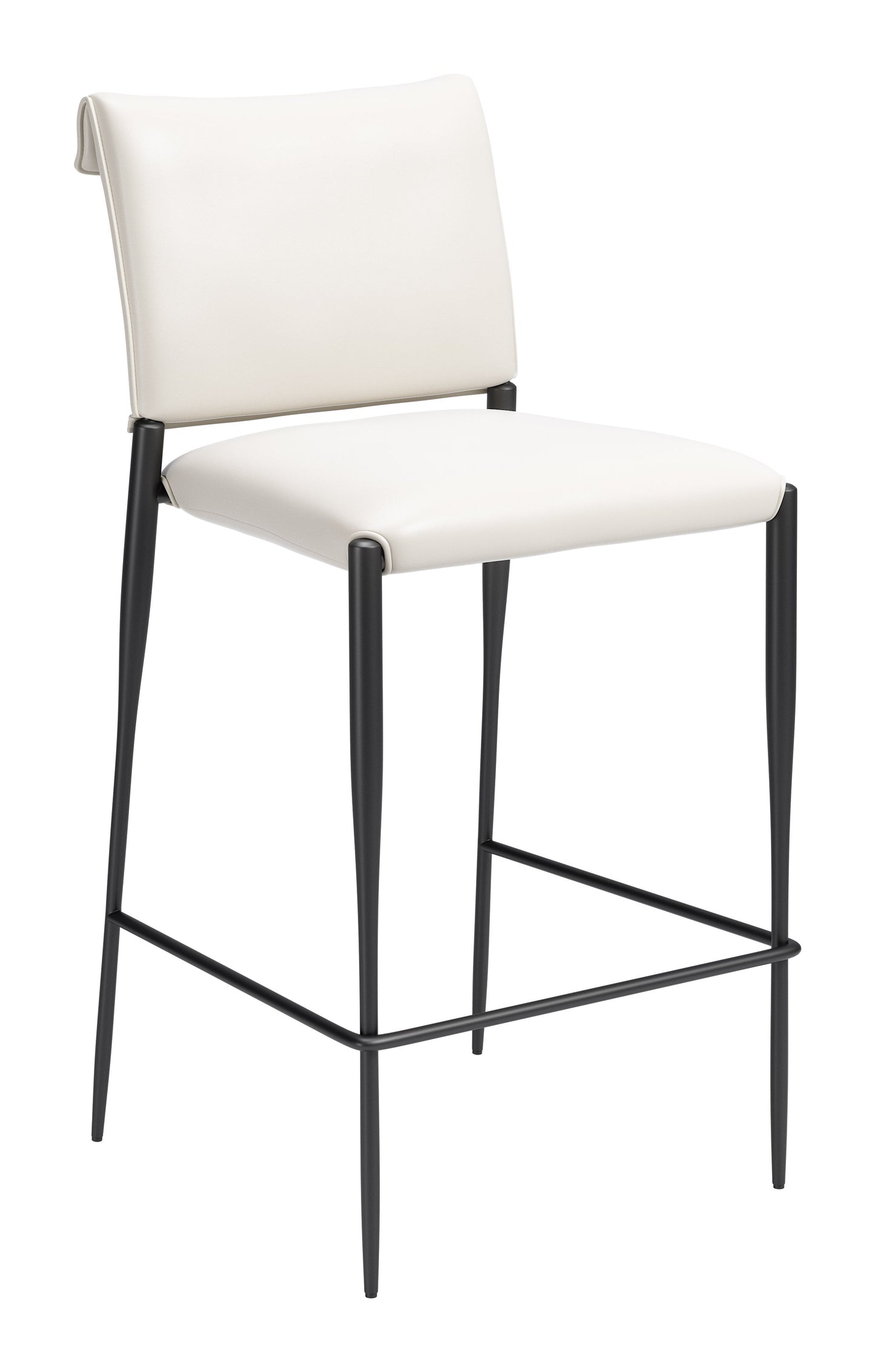 Freesia White Barstool (Set of 2) - Ornate Home