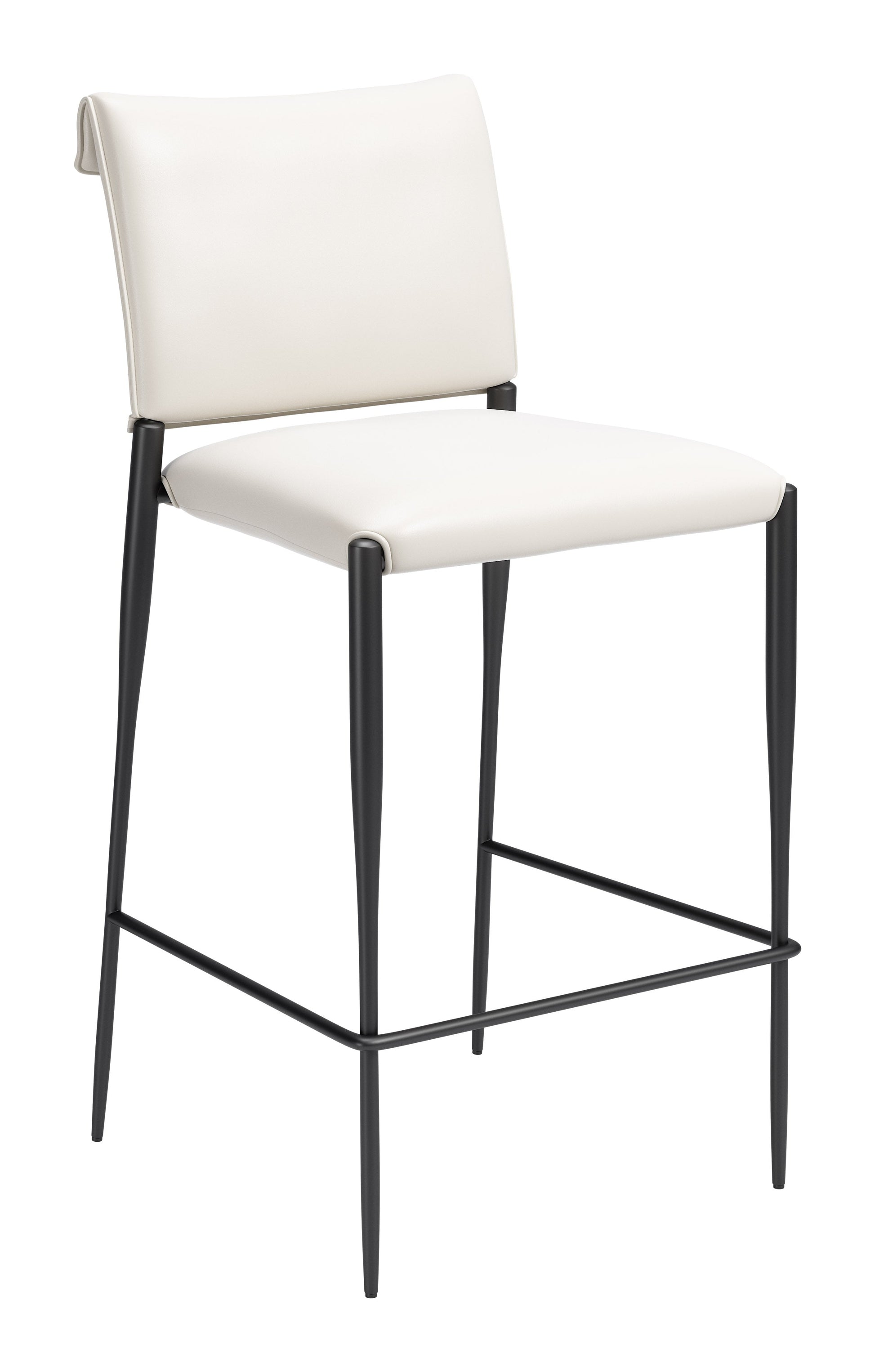 Freesia White Barstool (Set of 2) - Ornate Home