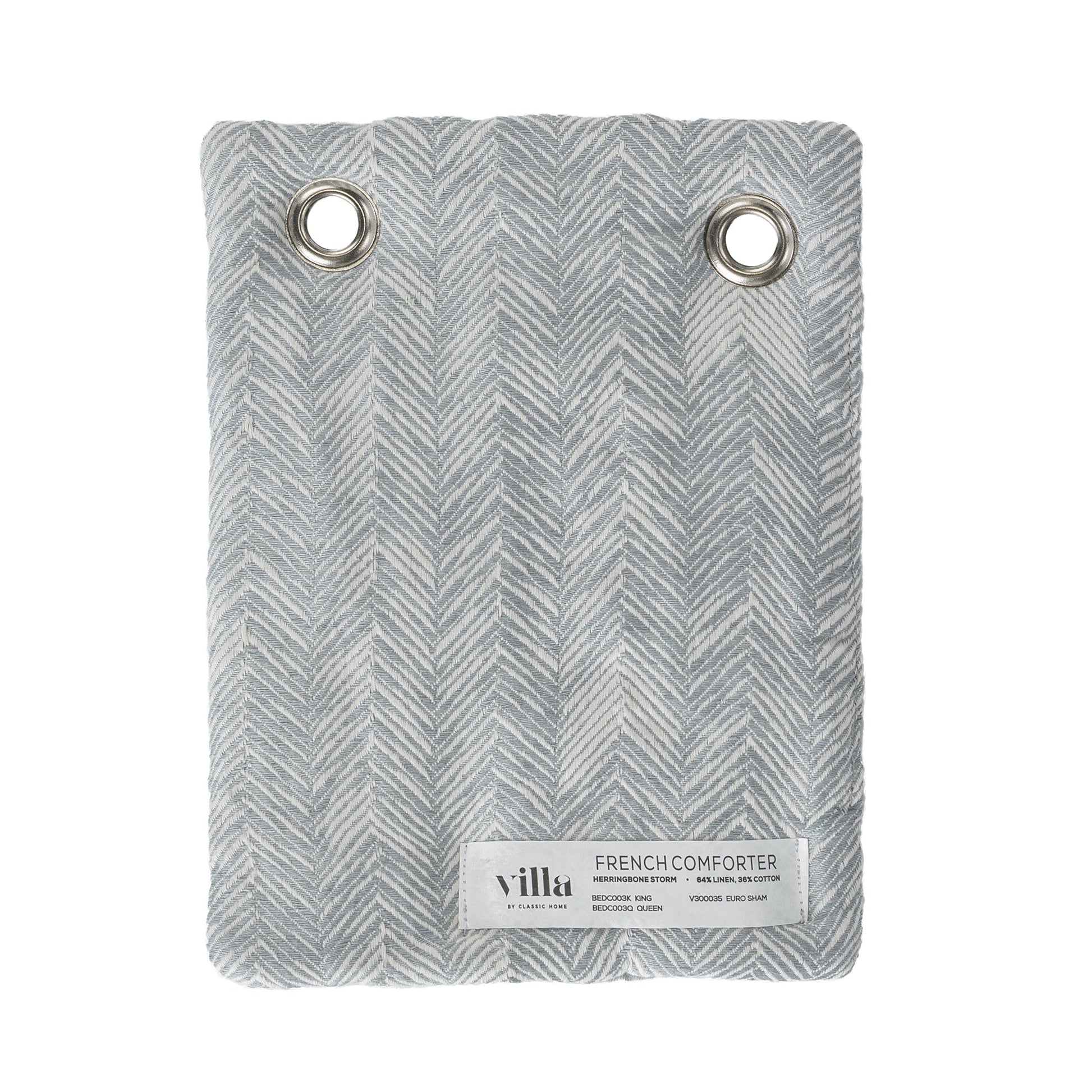 French Herringbone Storm Comforter Collection - Ornate Home