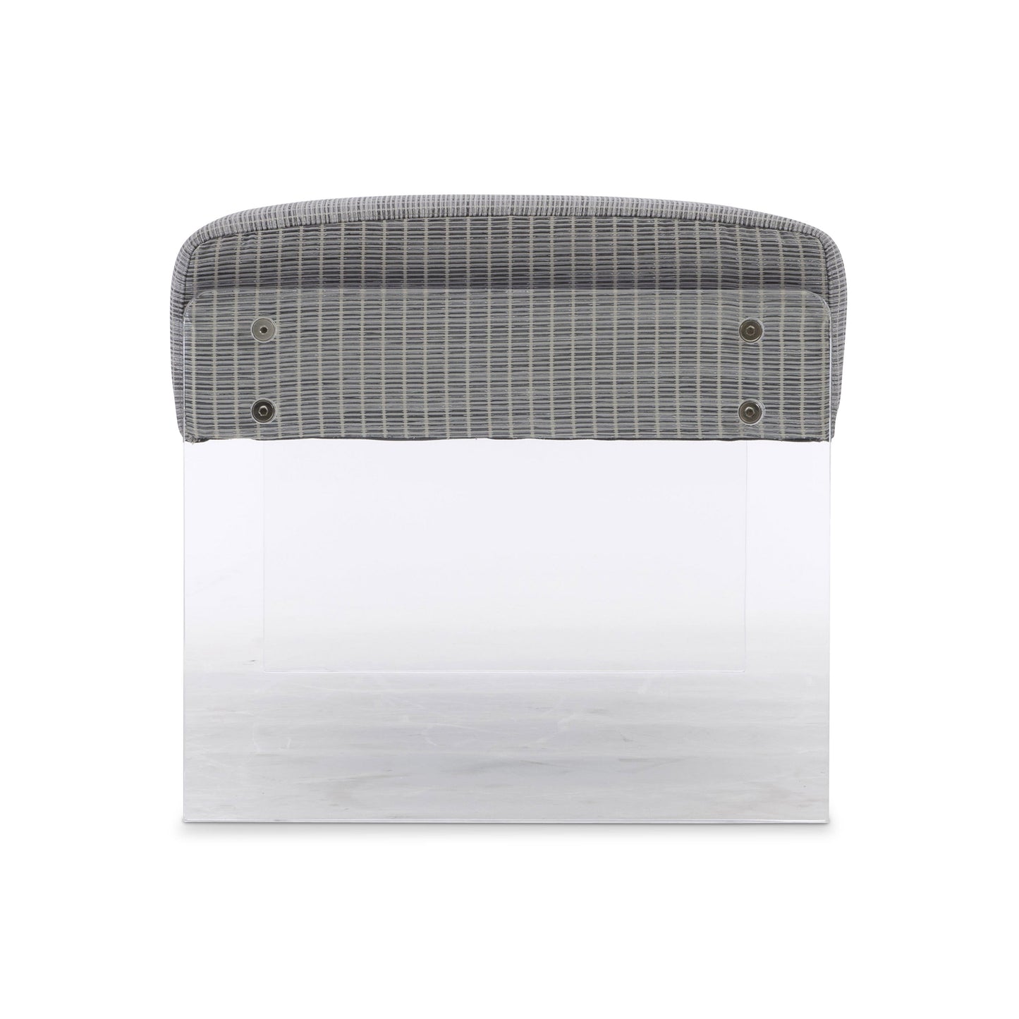 Frey Acrylic/Grey Leather Bench - Ornate Home
