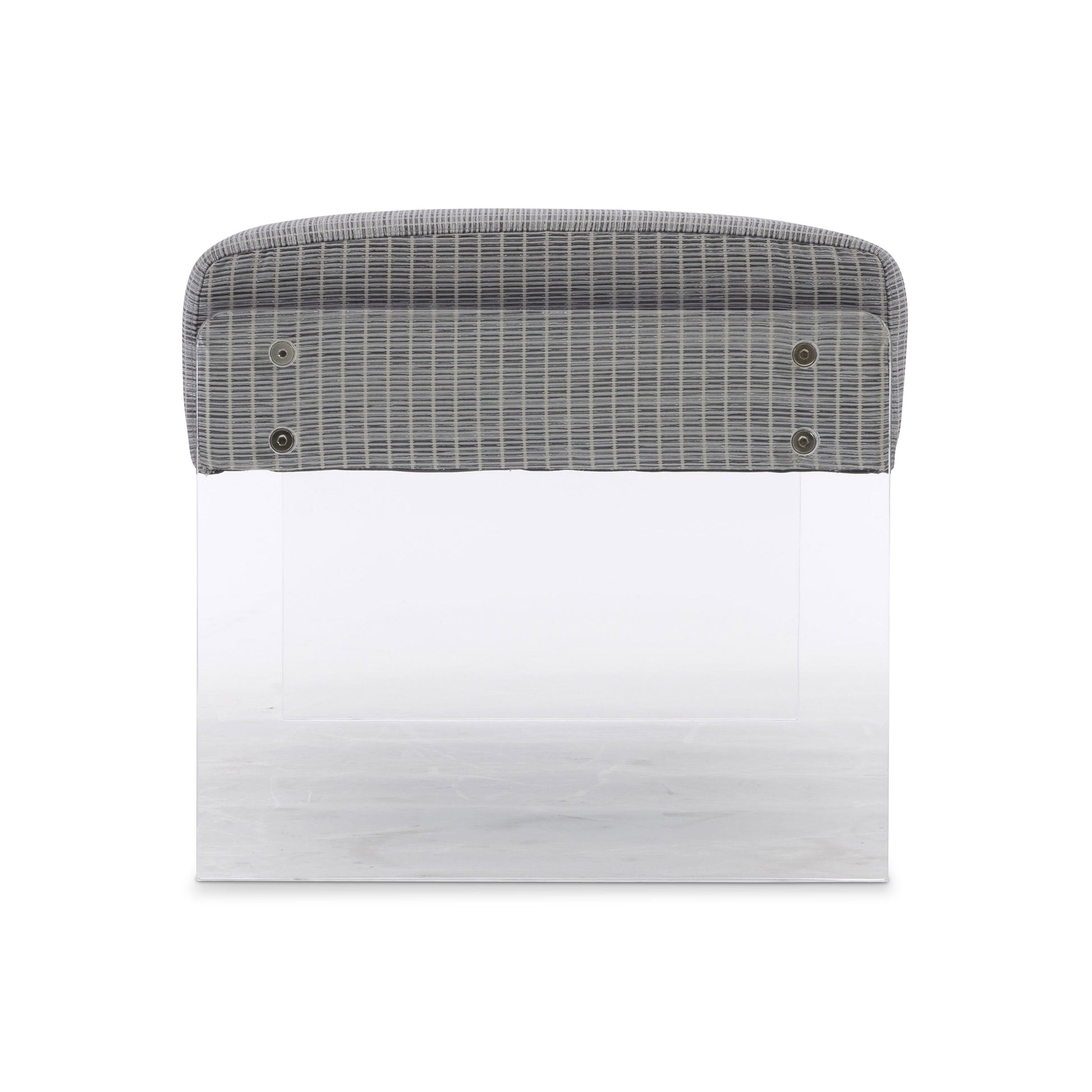 Frey Acrylic/Grey Leather Bench - Ornate Home