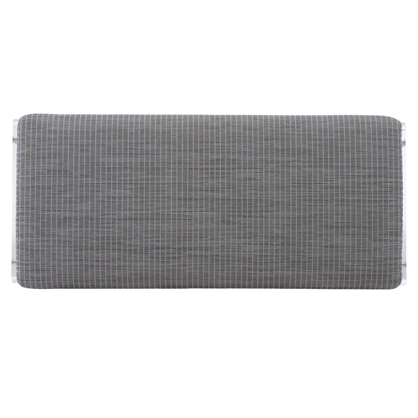 Frey Acrylic/Grey Leather Bench - Ornate Home