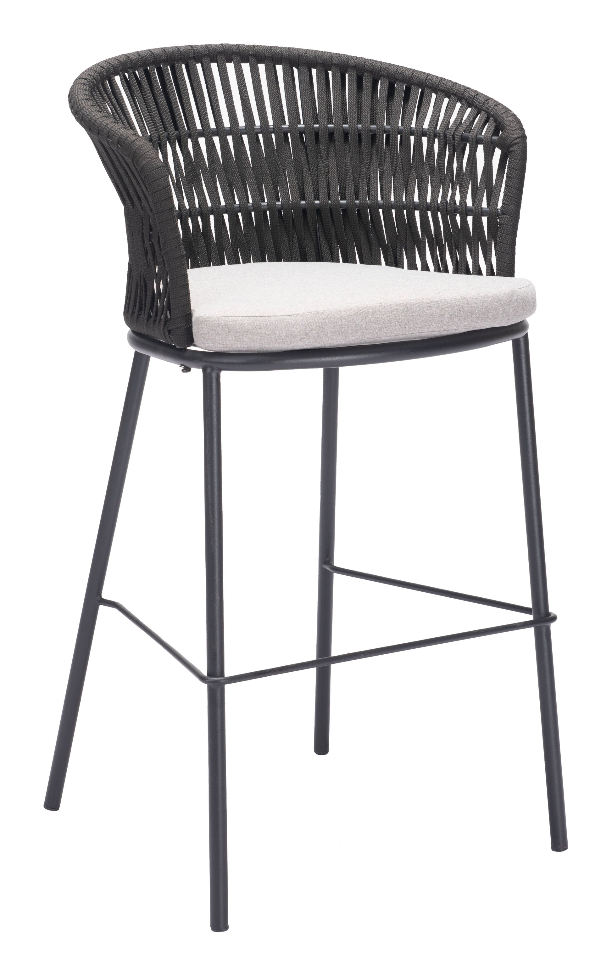 Freycinet Black Outdoor Barstool (Set of 2) - Ornate Home